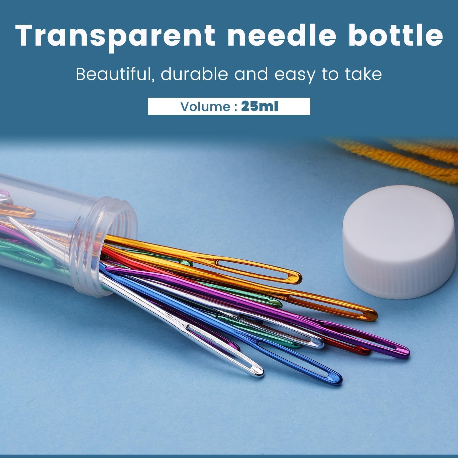 30-Piece Nitlak Yarn Needle Kit with Bent Tapestry Needles & Large Eye Sewing Needles - Perfect for Tapestry, Sewing, Weaving & Darning Projects | Includes Needle Storage Case for Easy Organization