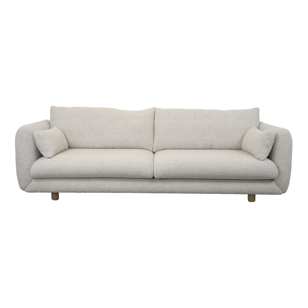 Bloom 3-Seater Sofa with Solid Wood Legs - Modern Living Room Furniture for Small Spaces, Apartments & Cozy Home Decor