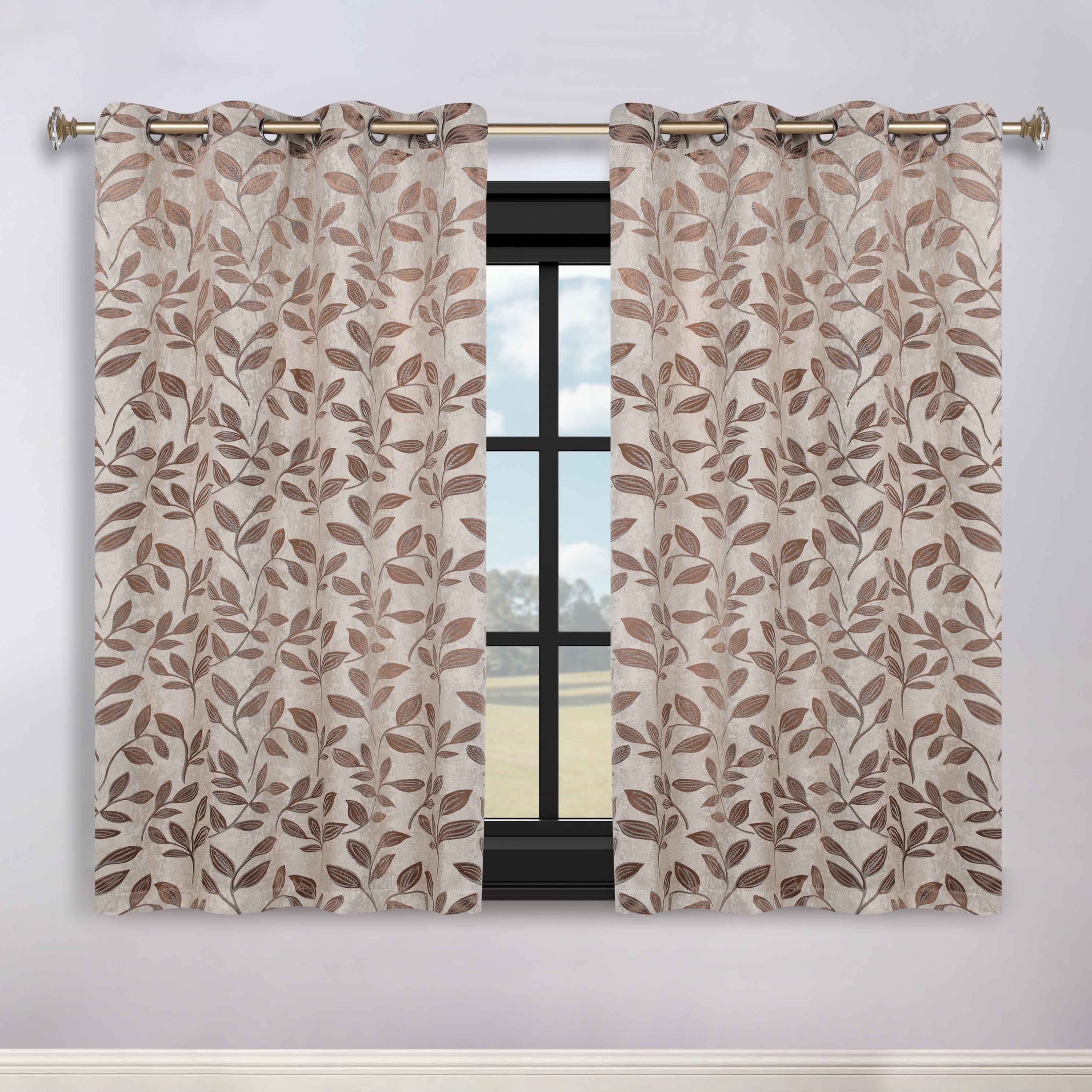 Machine Washable Blackout Curtains for Bedroom - Set of 2 Panels, Thermal Insulated Room Darkening Drapes for Nursery, Living Room & Home Theater