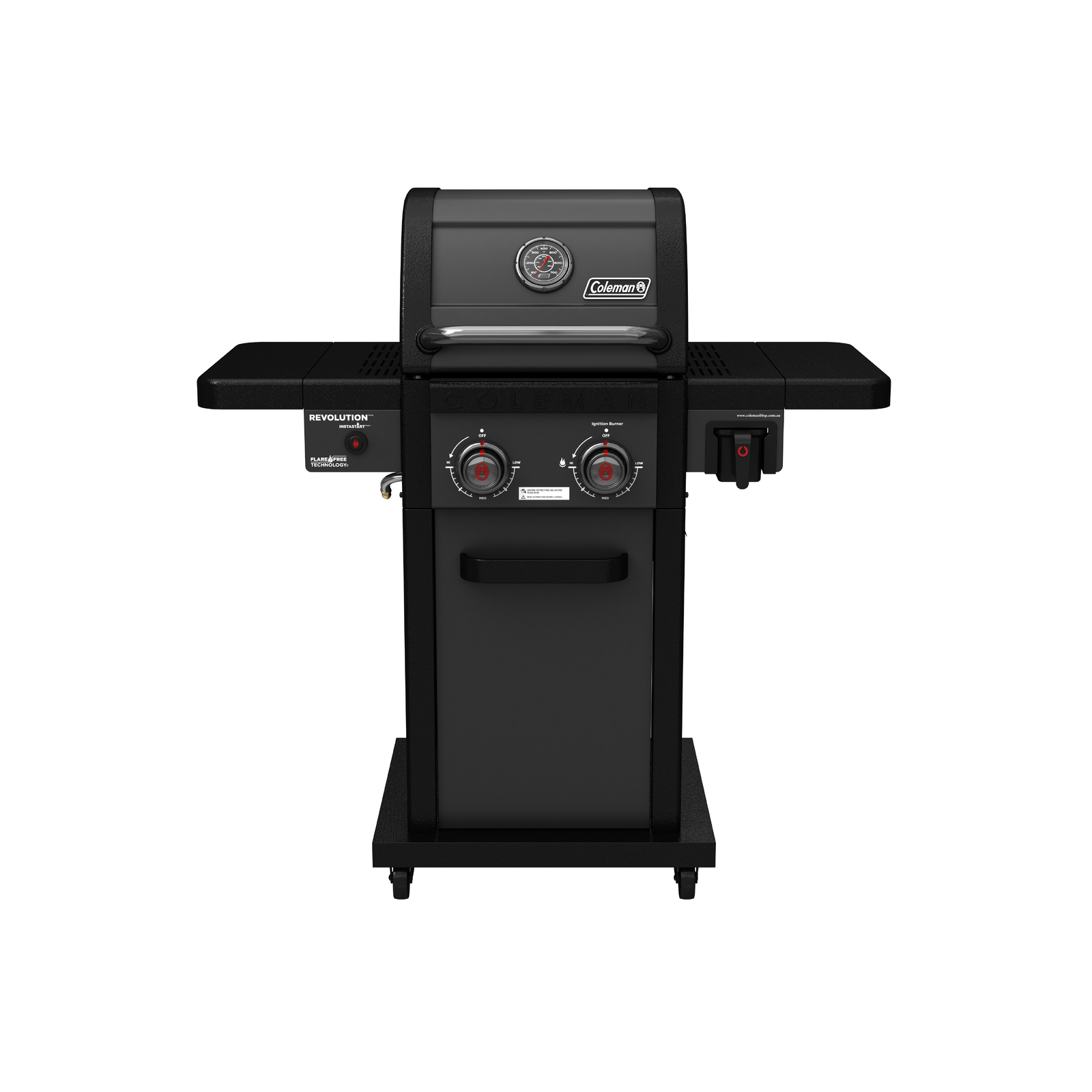 Coleman Revolution 2 Burner Propane Gas Grill - Black Matte Portable Outdoor BBQ for Camping, Tailgating & Backyard Cooking (REV2BMA)