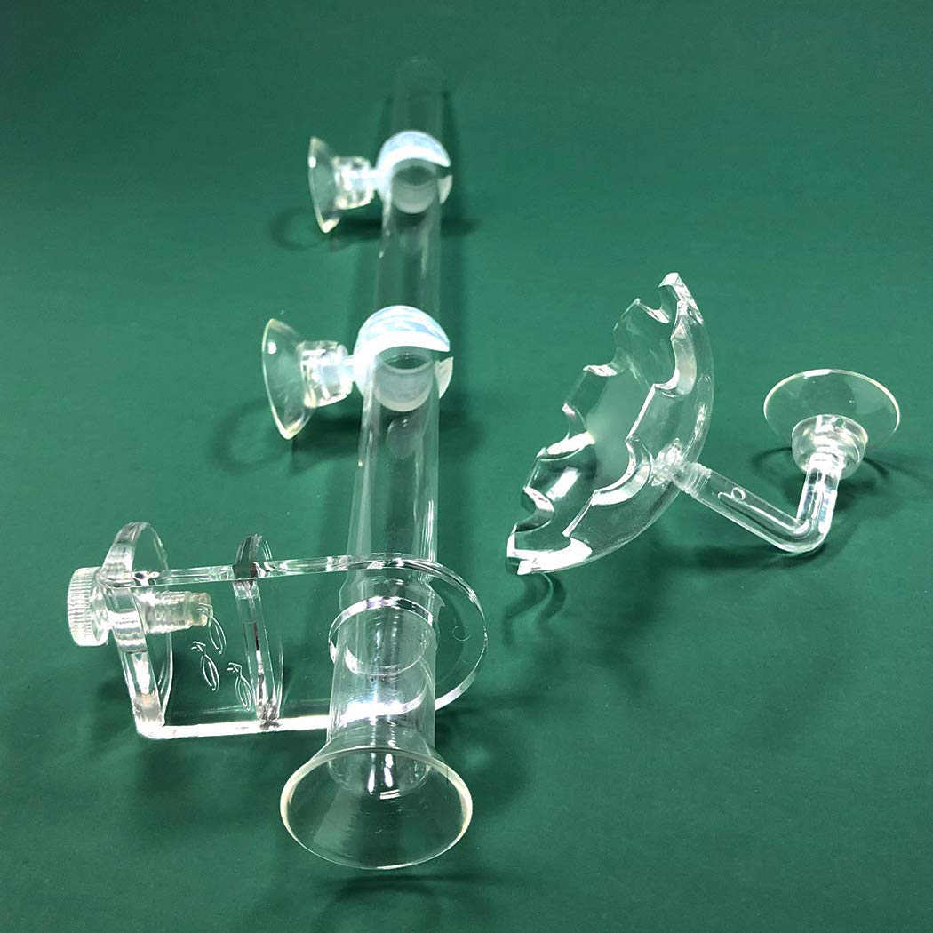 J-Star 11 Inch Glass Aquarium Feeding Dish & Tube - Clear Shrimp Feeding Bowl for Fish Tank, Shrimp Tank Accessories - Perfect for Feeding Shrimp & Small Fish in Nano Tanks