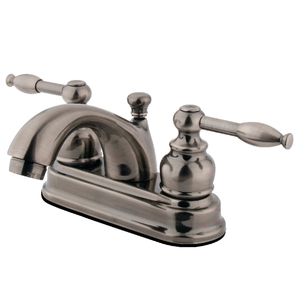 Kingston Brass KB2605KL 4-Inch Centerset Bathroom Faucet - Chrome Finish, Single Handle, Water-Saving Design for Bathroom Sink - Perfect for Modern Home, Apartment, and Guest Bathroom Renovations