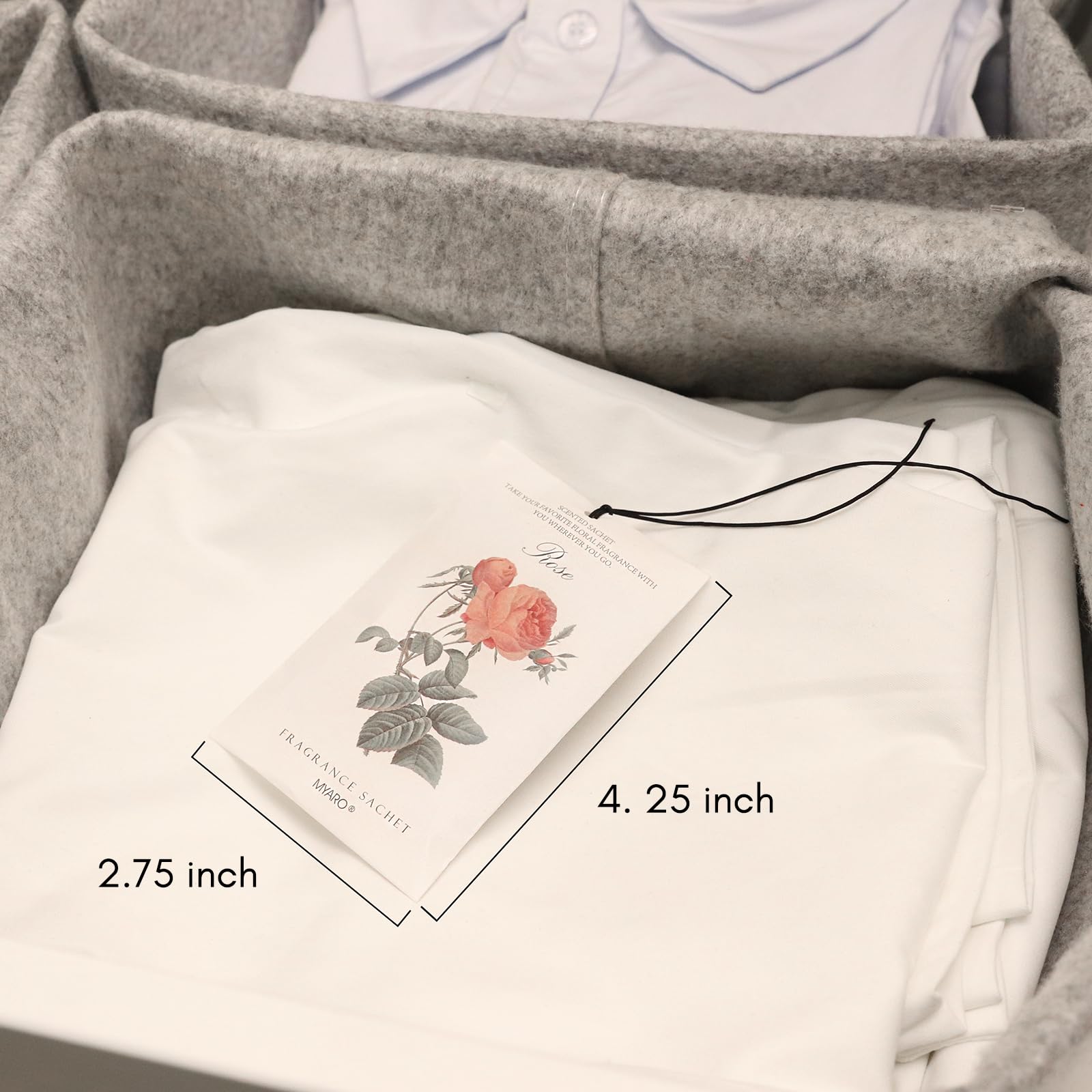 MYARO 12-Pack Rose Scented Sachets for Drawers & Closets | Long-Lasting Fragrance Bags, Natural Deodorizer & Air Freshener | Home & Linen Fragrance for Romantic Gifts, Wedding Favors & Bedroom Decor