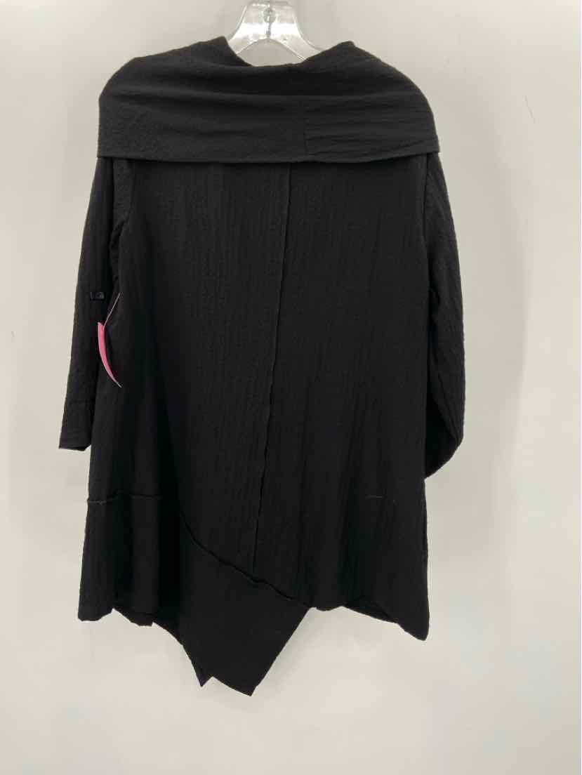 Pre-Owned Ali Miles Black Tunic Blouse for Women Size Small - Casual Office Wear & Layering Piece