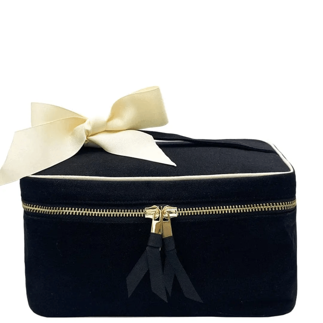Black Medium Makeup & Toiletry Travel Organizer Box - Perfect for Cosmetic Storage, Bathroom Organization & Travel Essentials