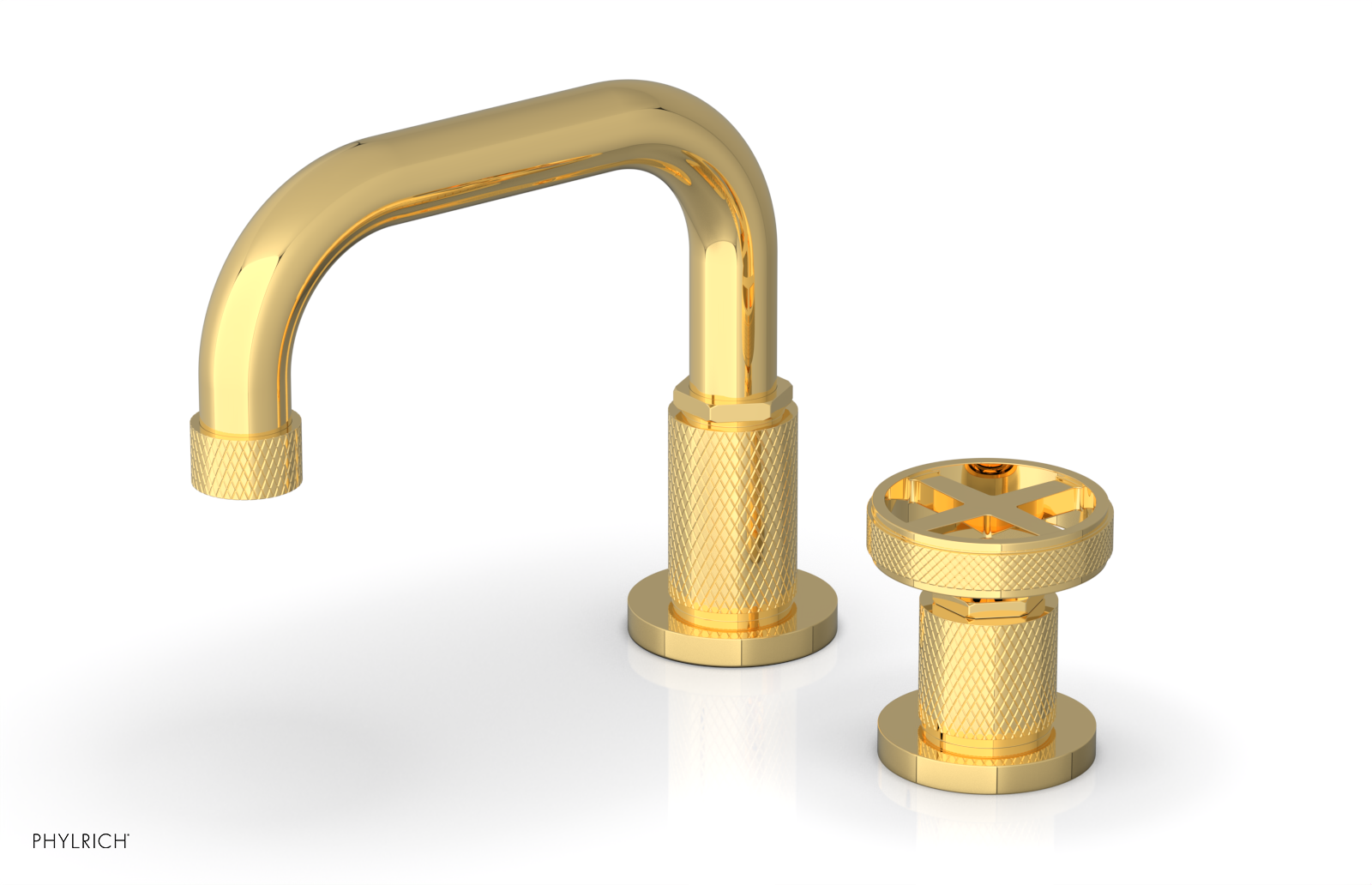 DUSTRIE Single Handle Bathroom Faucet - Low Spout Design with Cross Handle (Model 371-07) for Sink, Vanity & Powder Room Installation