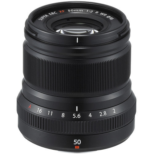Fujinon XF 50mm F/2 R WR Black Lens - Compact Weather-Resistant Prime Lens for Fujifilm X-Mount Cameras | Perfect for Portraits, Street & Travel Photography