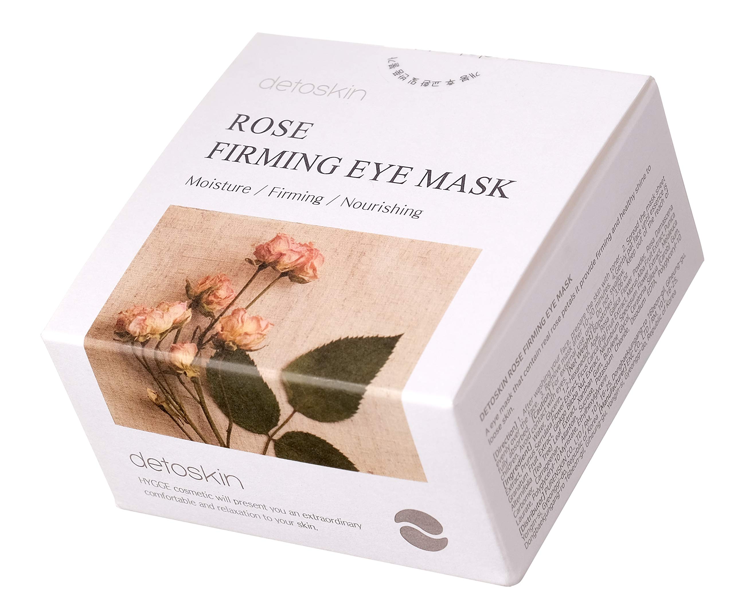 Rose Firming Eye Mask 60 Sheets | Under Eye Collagen Patches for Puffy Eyes, Dark Circles & Wrinkles | Hydrating & Nourishing Eye Pads | Reduce Bags & Fine Lines | Perfect for Night Routine & Travel Skincare