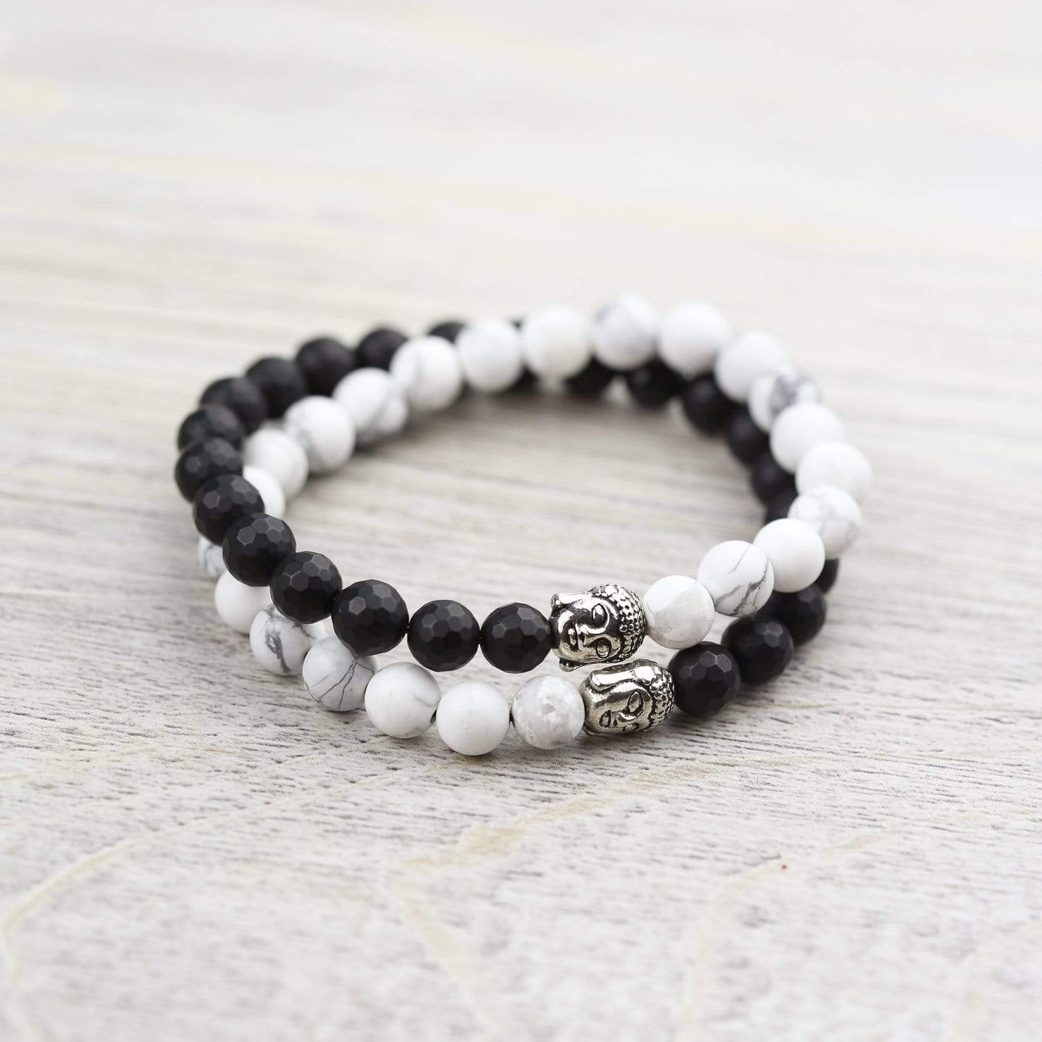 Double Wrap Tranquility Men's Mala Beads - 108 Natural Stone Meditation Bracelet for Stress Relief & Mindfulness - Perfect for Yoga, Meditation & Spiritual Practice