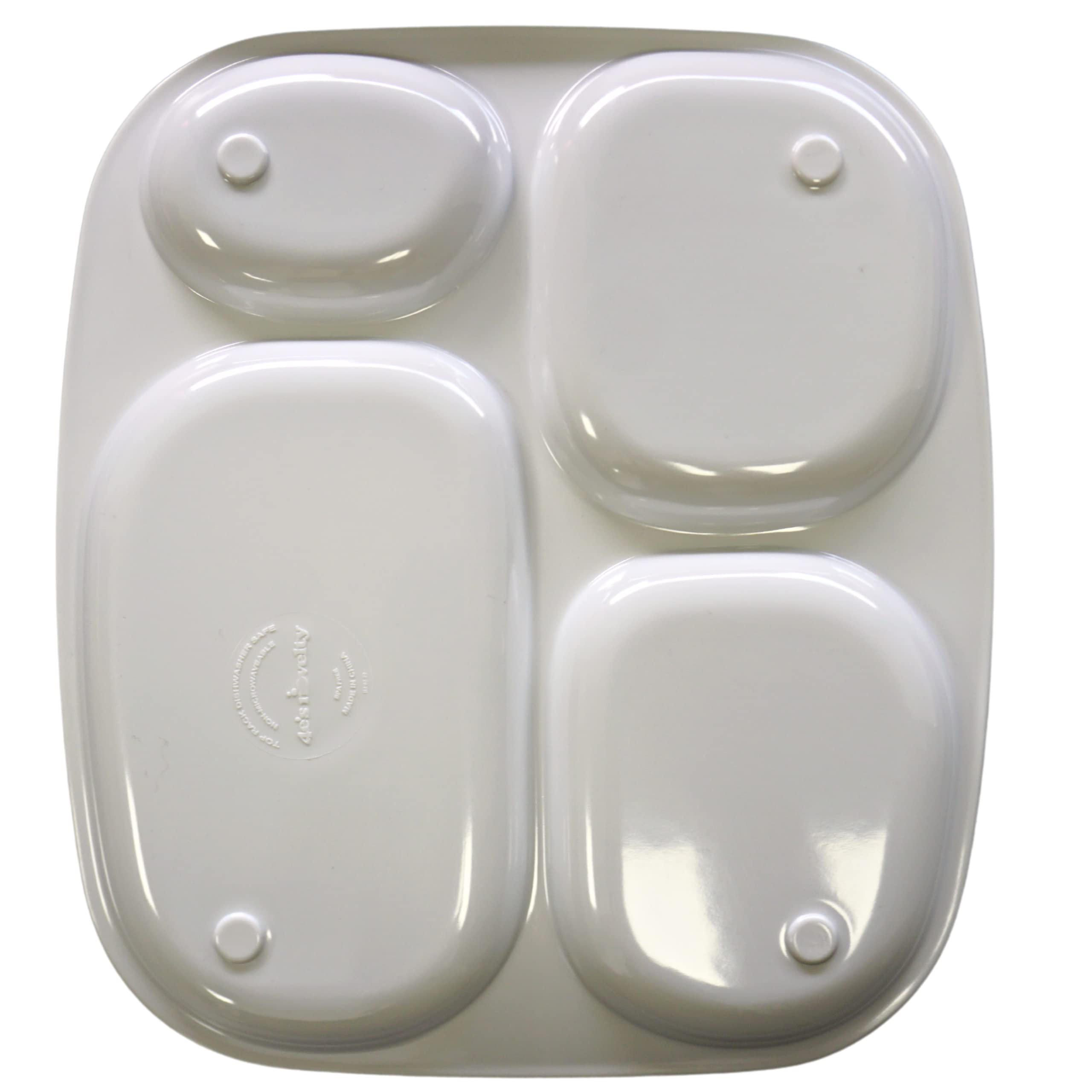 4E's Novelty Fall Thanksgiving Dinnerware Set of 4 - BPA Free Melamine Divided Plates for Kids, Toddler & Halloween Dishes | Top Rack Dishwasher Safe | Perfect for Holiday Parties, Family Gatherings & Kids' Meals