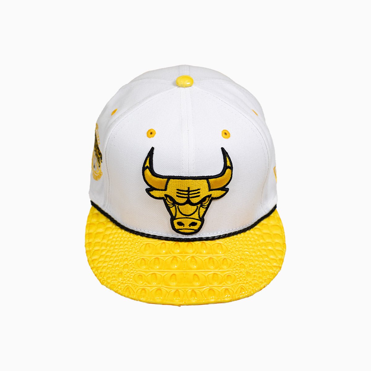 Breyer's Buck 50 Chicago Bulls NBA Snapback Hat with Genuine Leather Visor - Perfect for Basketball Games, Streetwear Fashion & Sports Fans