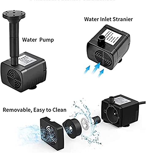 1.5W Solar Powered Water Pump Kit with 4 Nozzles - Floating Garden Fountain for Ponds, Bird Baths & Outdoor Decor | Solar Panel Pond Pump | Eco-Friendly Water Feature for Backyard, Patio & Landscaping