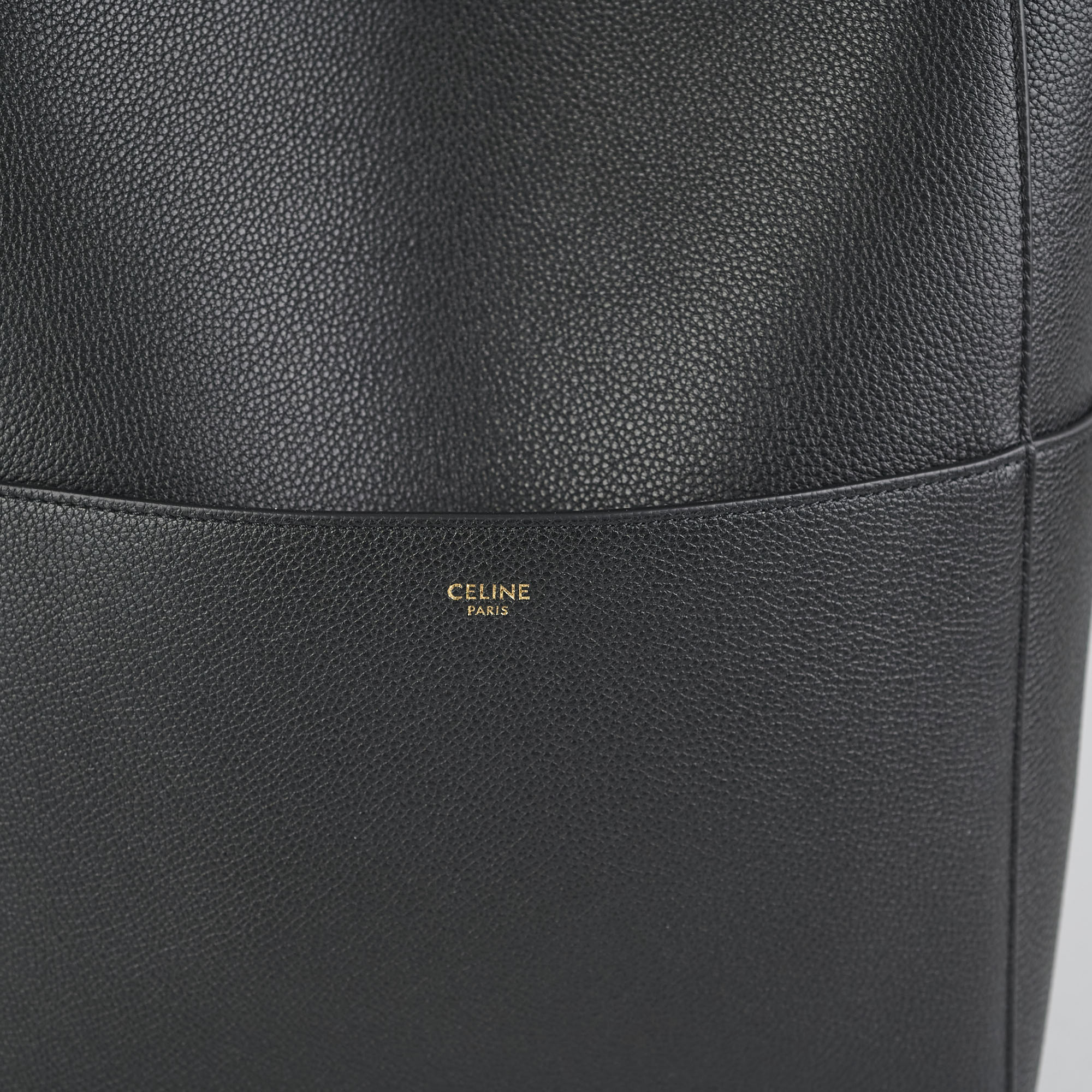 Celine Seau Sangle Tote Bag - Premium Black Leather Handbag for Women | Stylish Shoulder Bag for Work, Travel & Everyday Use