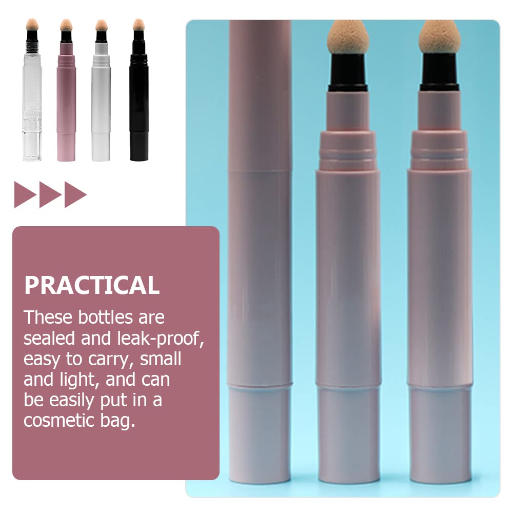 FOMIYES 4pcs Refillable Blush & Lip Gloss Pen Dispenser - Travel-Size Lip Oil & Blusher Tube Containers for Makeup Sample Bottles, Lip Balm Vials - Perfect for DIY Cosmetics, On-The-Go Touch Ups & Professional Makeup Artists