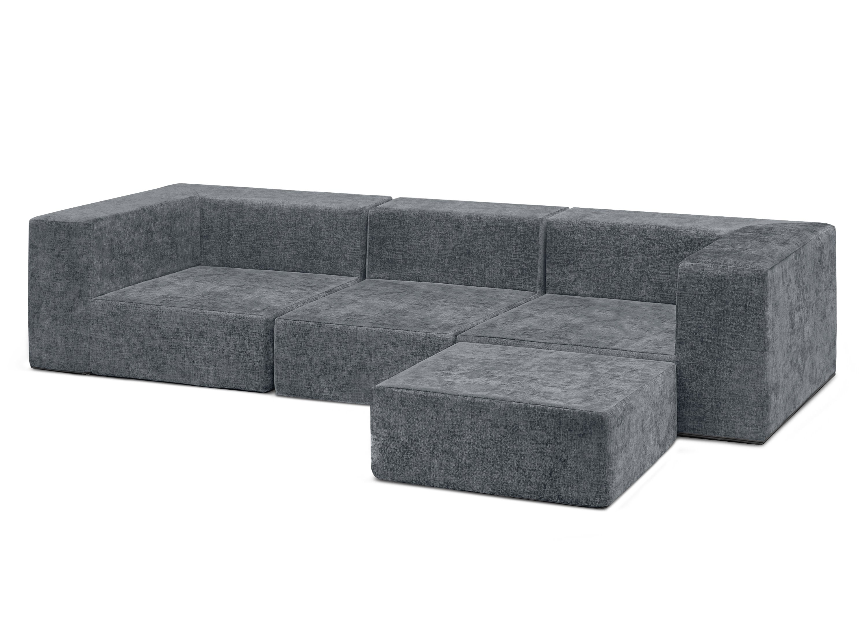 Modern Cozee 4-Piece Sectional Sofa Set with Storage | L-Shaped Living Room Couch for Small Spaces | Perfect for Apartments, Condos & Cozy Home Decor