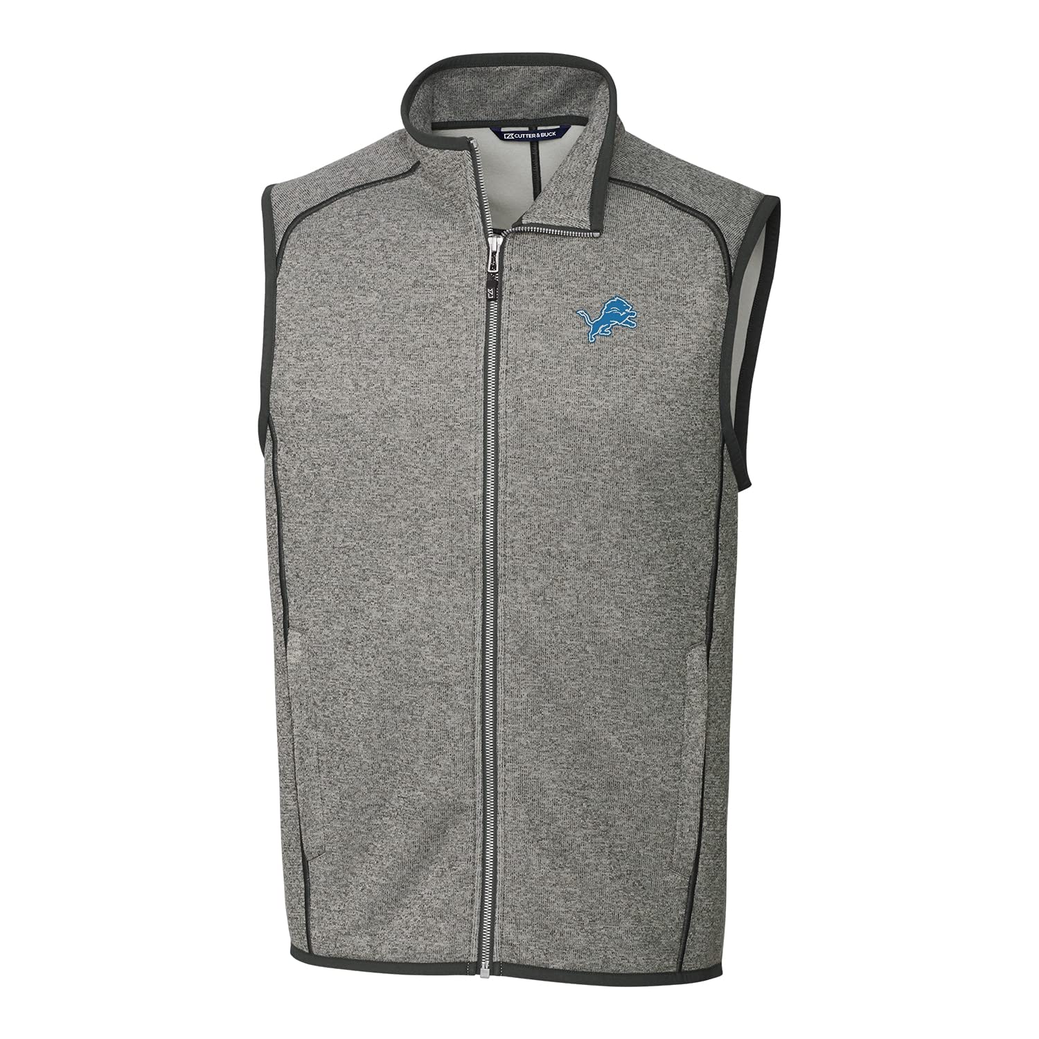 Cutter & Buck Men's Royal New York Giants Mainsail Fleece Full-Zip Vest - Warm Knit Sweater for Football Games & Outdoor Activities