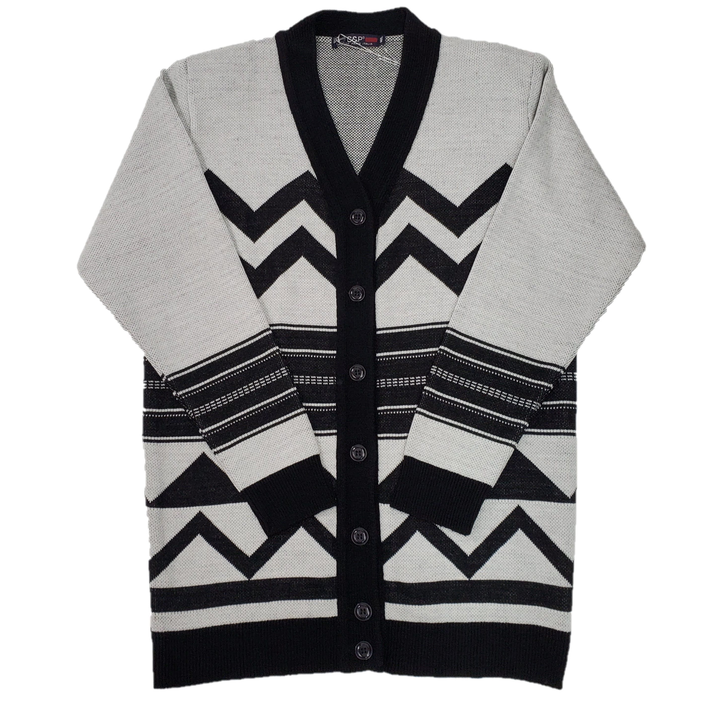 Women's Jacquard Knit Long Cardigan Sweater - Elegant Loose Fit Open Front Cover Up for Fall & Winter, Perfect for Office, Casual Outfits and Layering