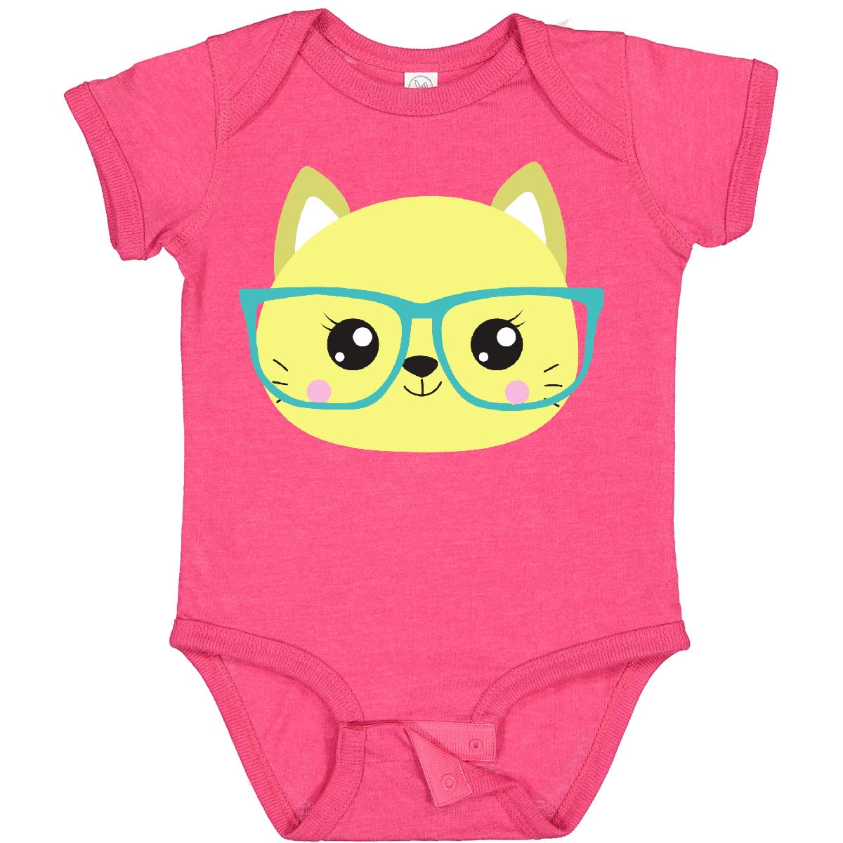 Hipster Cat with Glasses - Cute Kitten Bodysuit for Babies & Kids