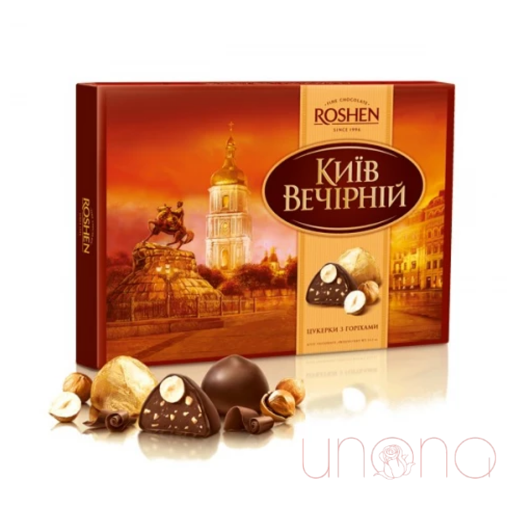 Kyiv Vechirny Premium Chocolate Gift Box - Delicious Ukrainian Dark & Milk Chocolates for Gifts, Parties & Dessert Lovers
