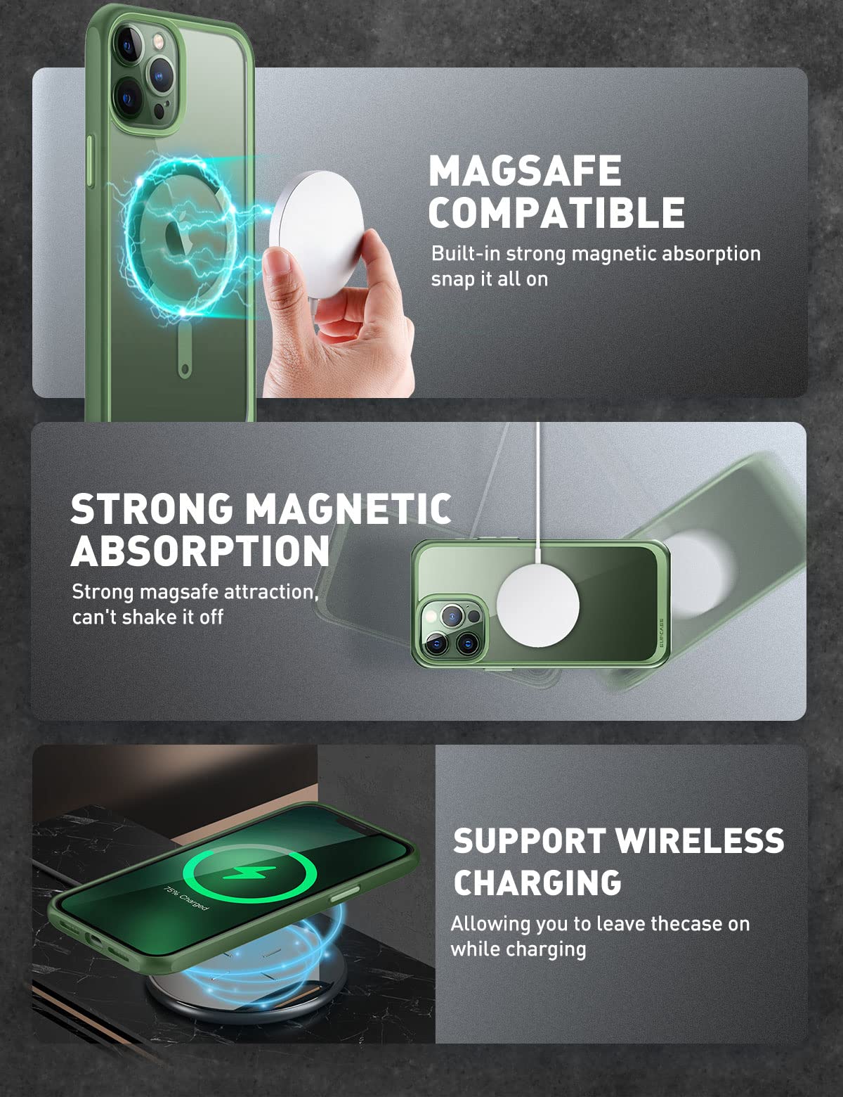 SUPCASE Unicorn Beetle Mag iPhone 13 Pro Max Case - Military-Grade Protective Slim Clear Magnetic Shockproof Phone Cover with MagSafe Compatibility | Perfect for Outdoor Adventures, Work & Everyday Use
