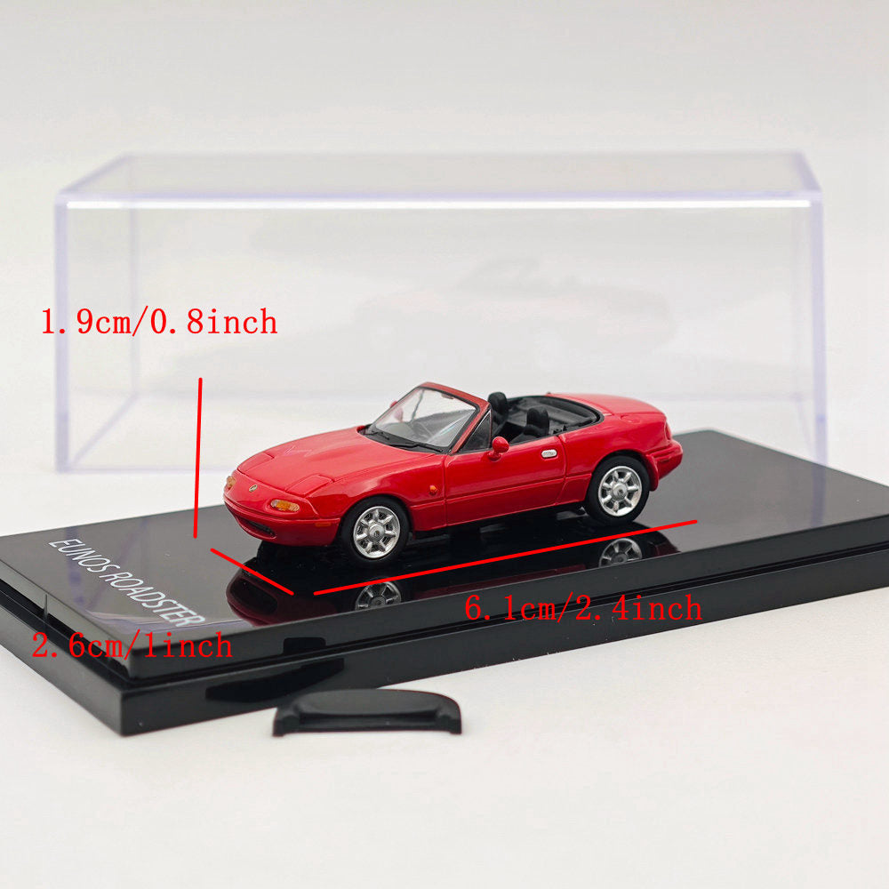 1/64 Scale Mazda Eunos Roadster NA6CE Diecast Model Car with Tonneau Cover - Red Limited Edition HJ642025AR - Collectible Toy for Car Enthusiasts | Perfect for Display, Gifts, and Model Car Collections