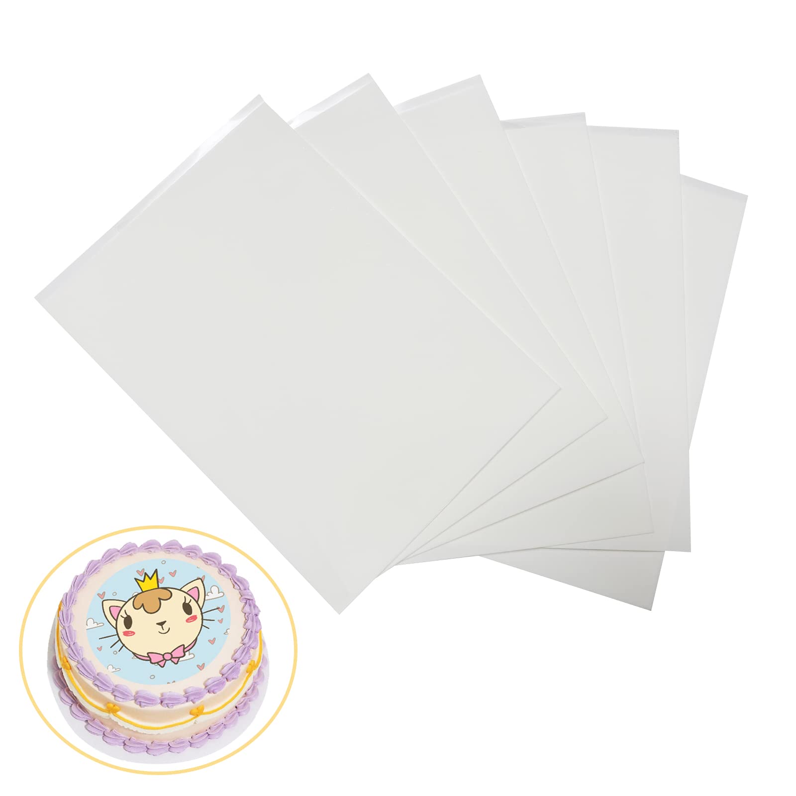 Edible Frosting Sheets (Icing Sheets) - 25 Count White Edible Printer Paper for Cake Decorating, 11.7