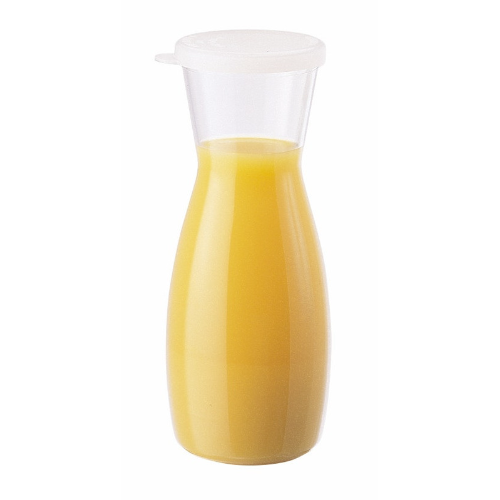 Cambro WW1000135 CamView Camliter 1 Liter Beverage Decanter with Flat Lid - Perfect for Coffee, Tea, Juice & Water Dispensing at Cafes, Restaurants & Home Use