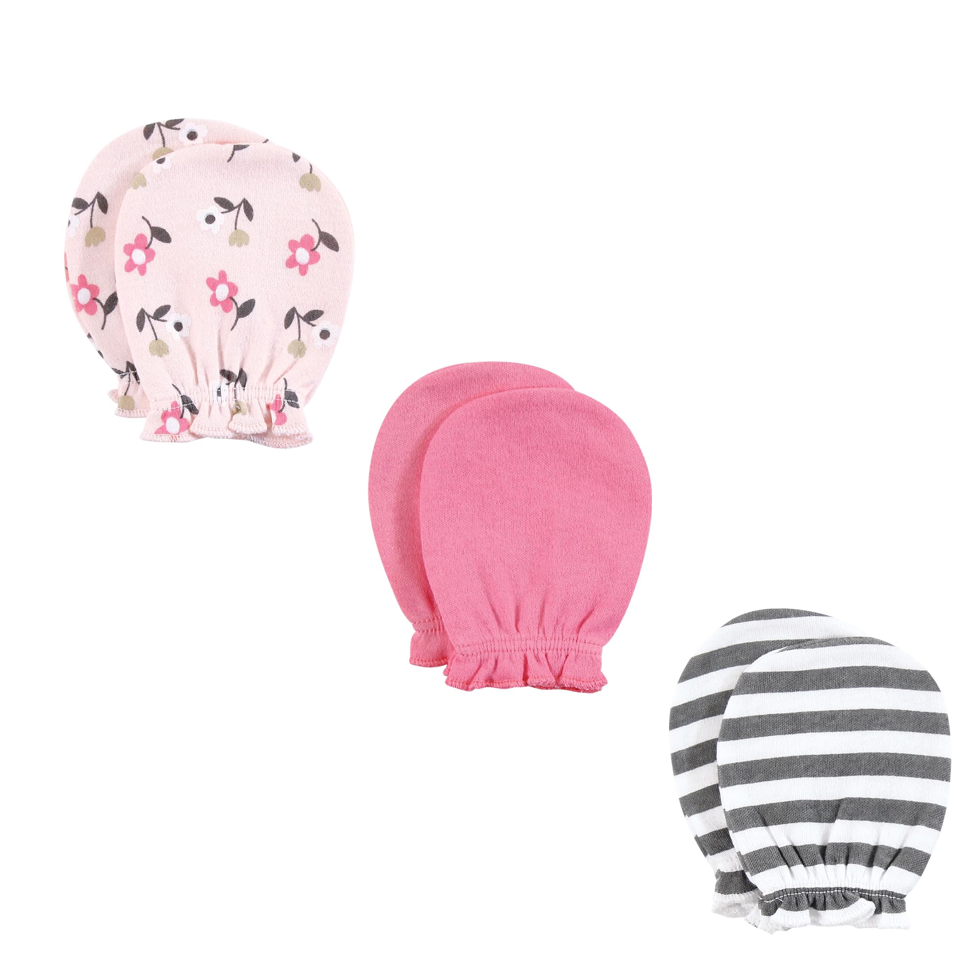 Hudson Baby Unisex Newborn Caps, Mittens & Socks Set - Fairytale Design - 0-6 Months - Perfect for Baby Showers, Photography & Winter Protection