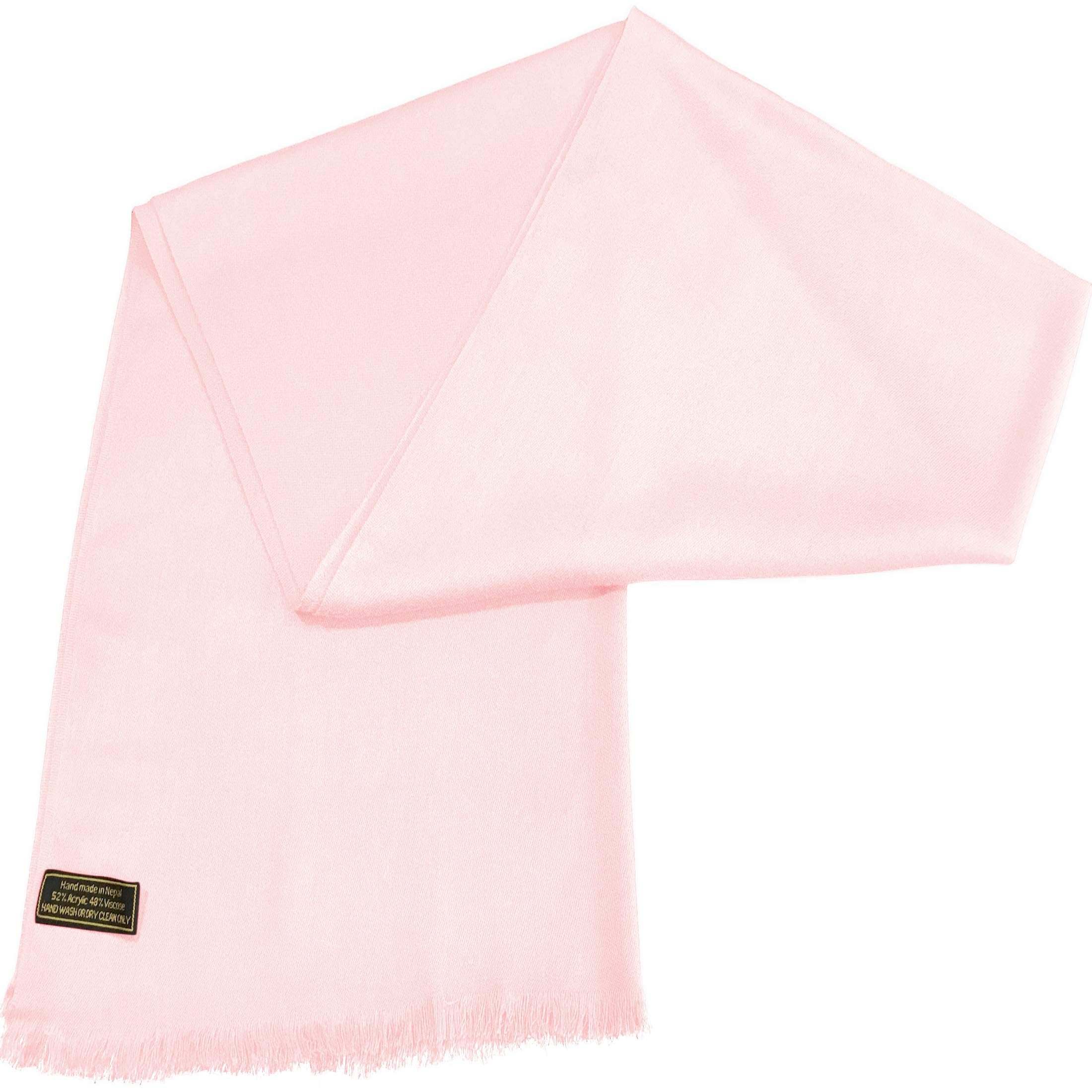 Handmade Nepalese Pashmina Shawl Scarf - Solid Color Fringe Design Wrap Stole for Women | Warm Winter Accessory, Boho Head Wrap, Elegant Evening Wear Gift