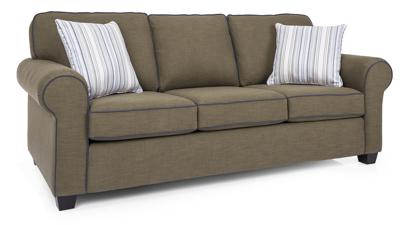 Classic Round Arm Sofa Collection - Modern Living Room Furniture for Home & Office - Comfortable Upholstered Couch with Soft Fabric - Perfect for Lounge, Family Room, and Small Spaces