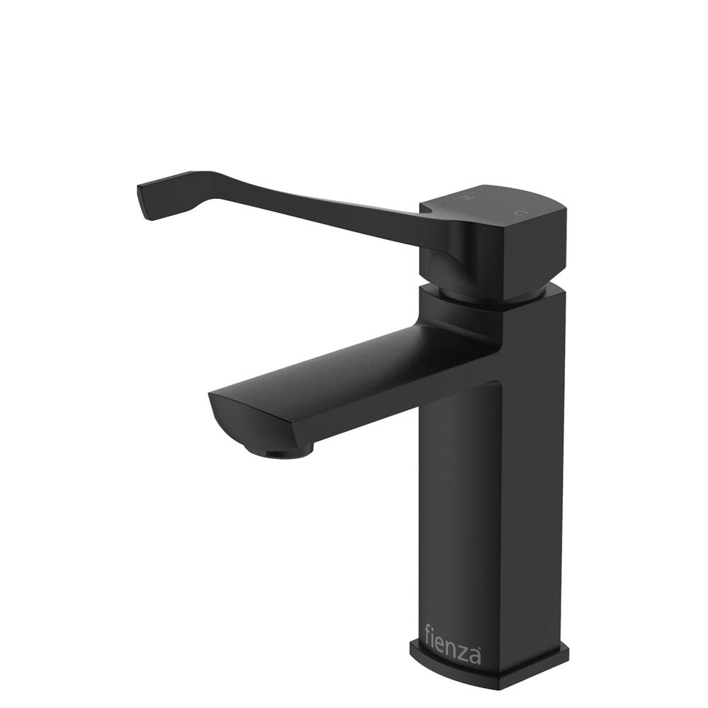 Fienza 218103BD Koko Care Basin Mixer Tap - Matte Black Finish, Single Lever Bathroom Sink Faucet for Modern Vanities & Powder Rooms