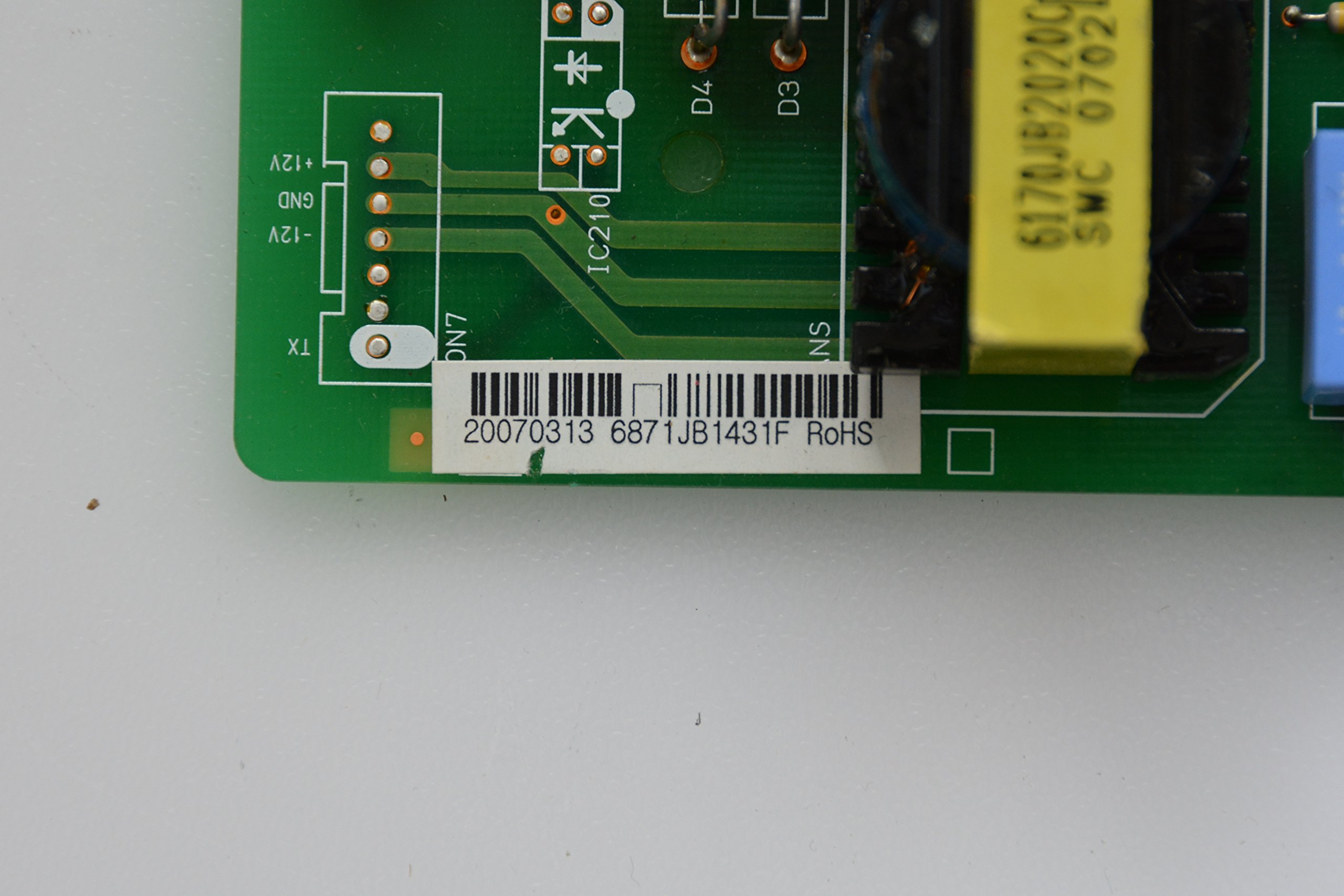 LG Electronics 6871JB1431F Refrigerator Main PCB Assembly Board Replacement Part - Compatible with LG Refrigerator Models - DIY Repair Solution for Home Appliance Maintenance
