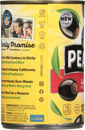 California Ripe Pitted Olives - Large 6 oz Can | Perfect for Salads, Pizzas & Mediterranean Recipes