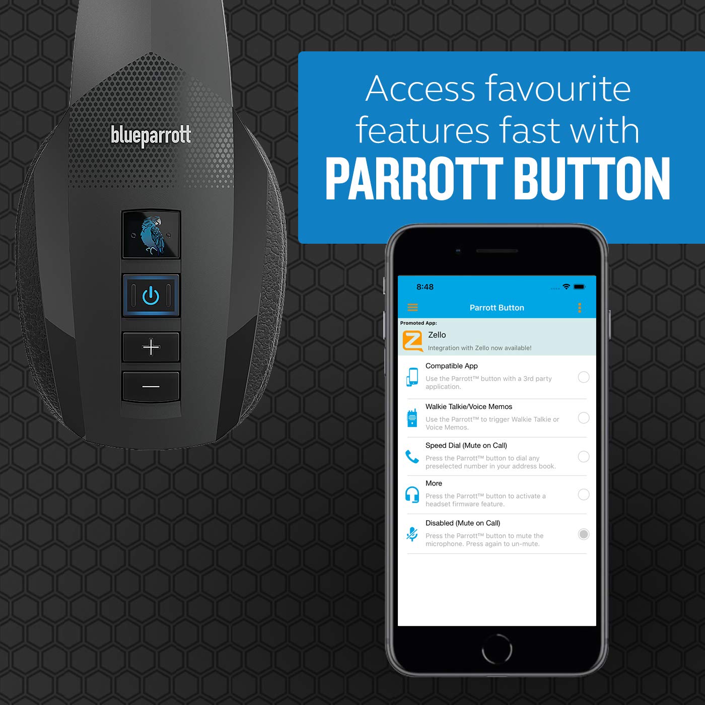 BlueParrott B450-XT Noise Cancelling Bluetooth Headset - Premium Wireless Headphones with 24-Hour Battery Life, Long Range & Comfortable Design for Truck Drivers, Call Centers & Remote Work