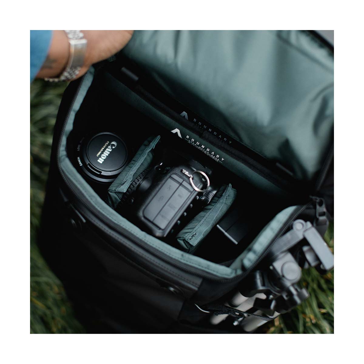 Boundary Supply Errant Pack Backpack Starter Kit - Waterproof Travel Laptop Backpack with Charging Port (Obsidian Black) for Commuting, Business Trips & Outdoor Adventures