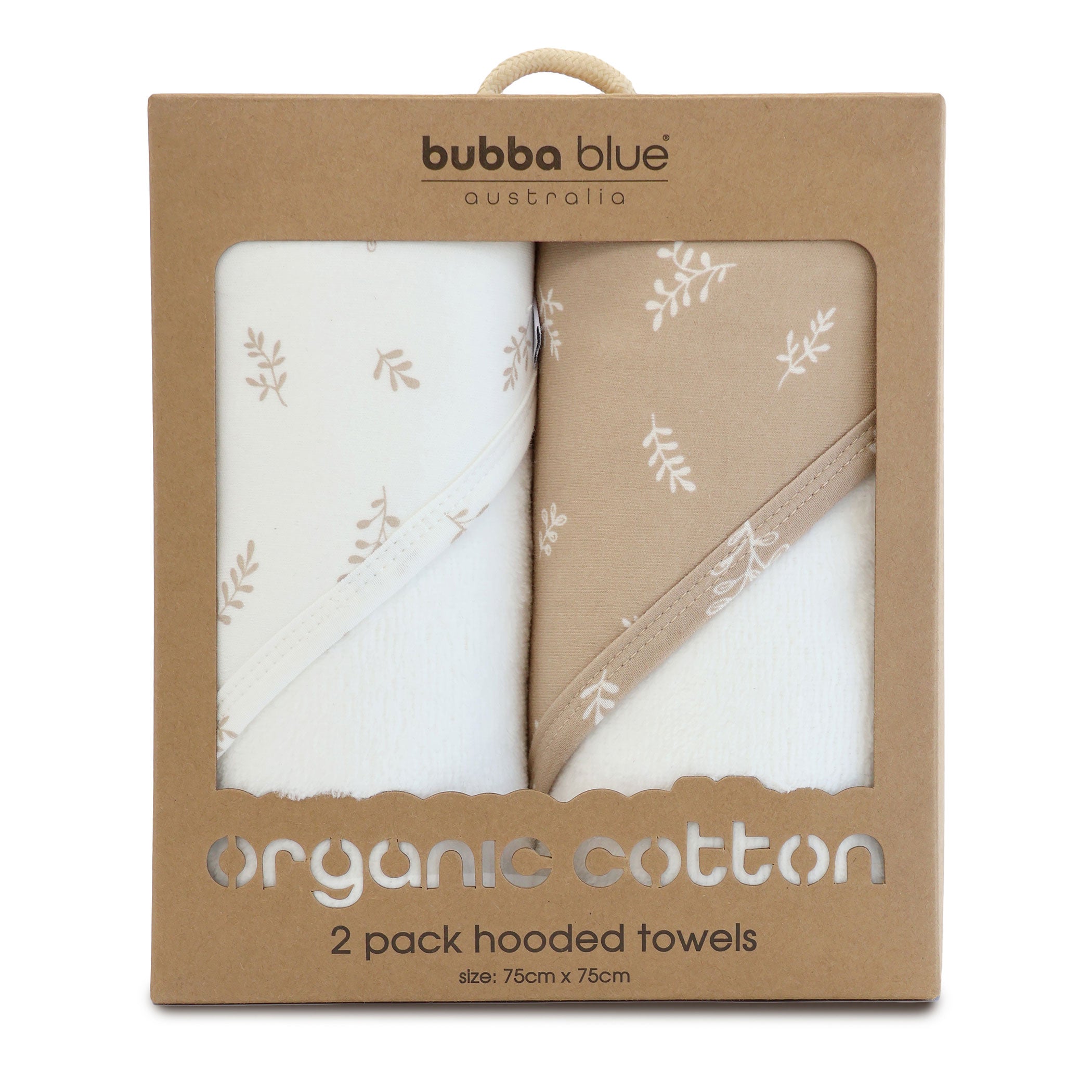 Organic Cotton Hooded Towels 2-Pack - Soft & Absorbent for Babies & Kids - Perfect for Bath Time, Beach, and Pool - Chestnut Brown