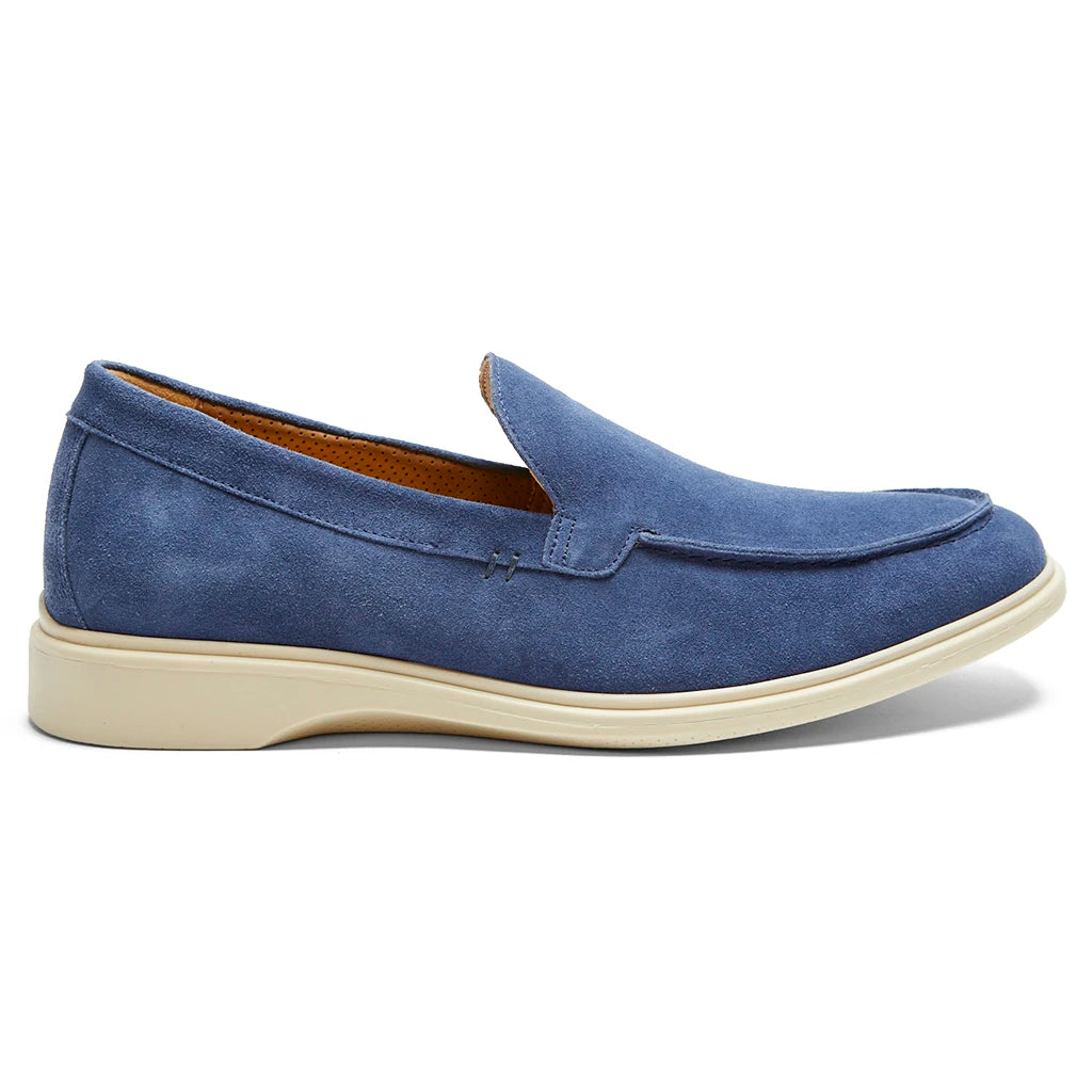 Premium Genuine Leather Loafer Shoes for Men - Comfortable Slip-On Dress Shoes in Cobalt Blue - Perfect for Business Casual, Office & Formal Occasions