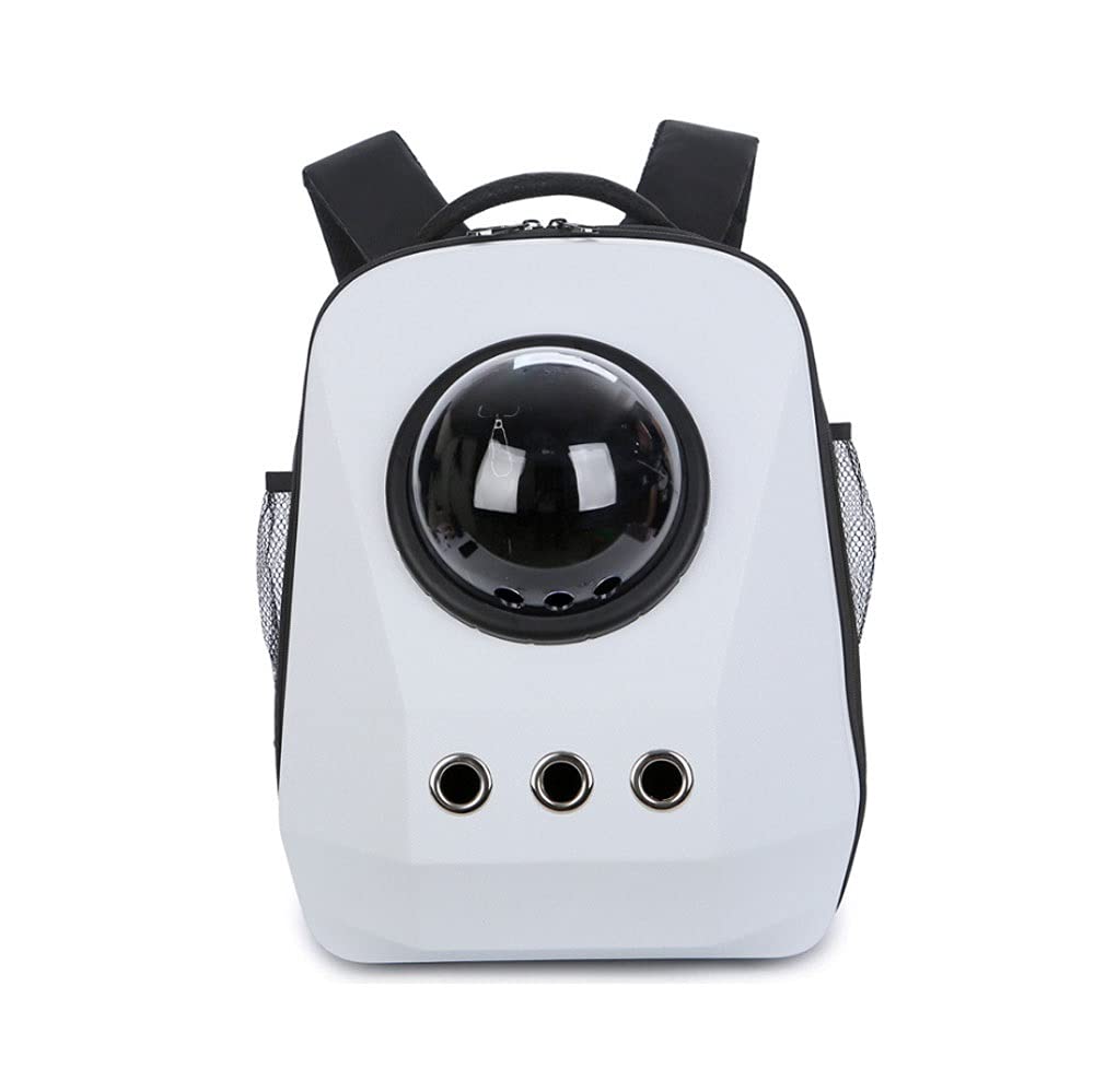 CHENGGUAN Airline Approved Pet Carrier Backpack - Ventilated Travel Space Capsule for Cats & Small Dogs with Built-in Fan & LED Light - Lightweight Pet Carrier with Padded Shoulder Straps - Perfect for Air Travel, Hiking & Outdoor Adventures
