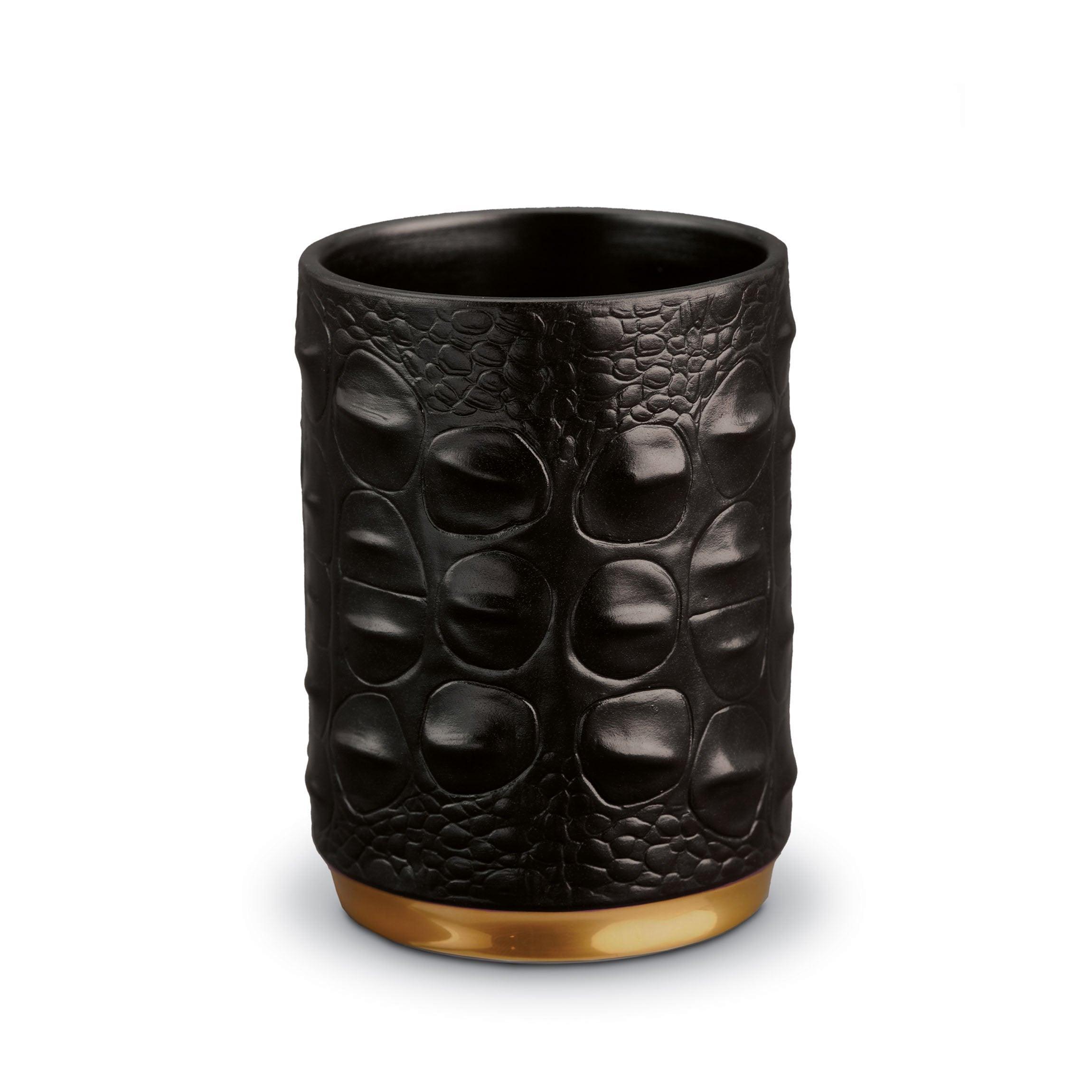 Premium Crocodile Design Pen Holder - Stylish Desktop Organizer for Office, School & Home Use