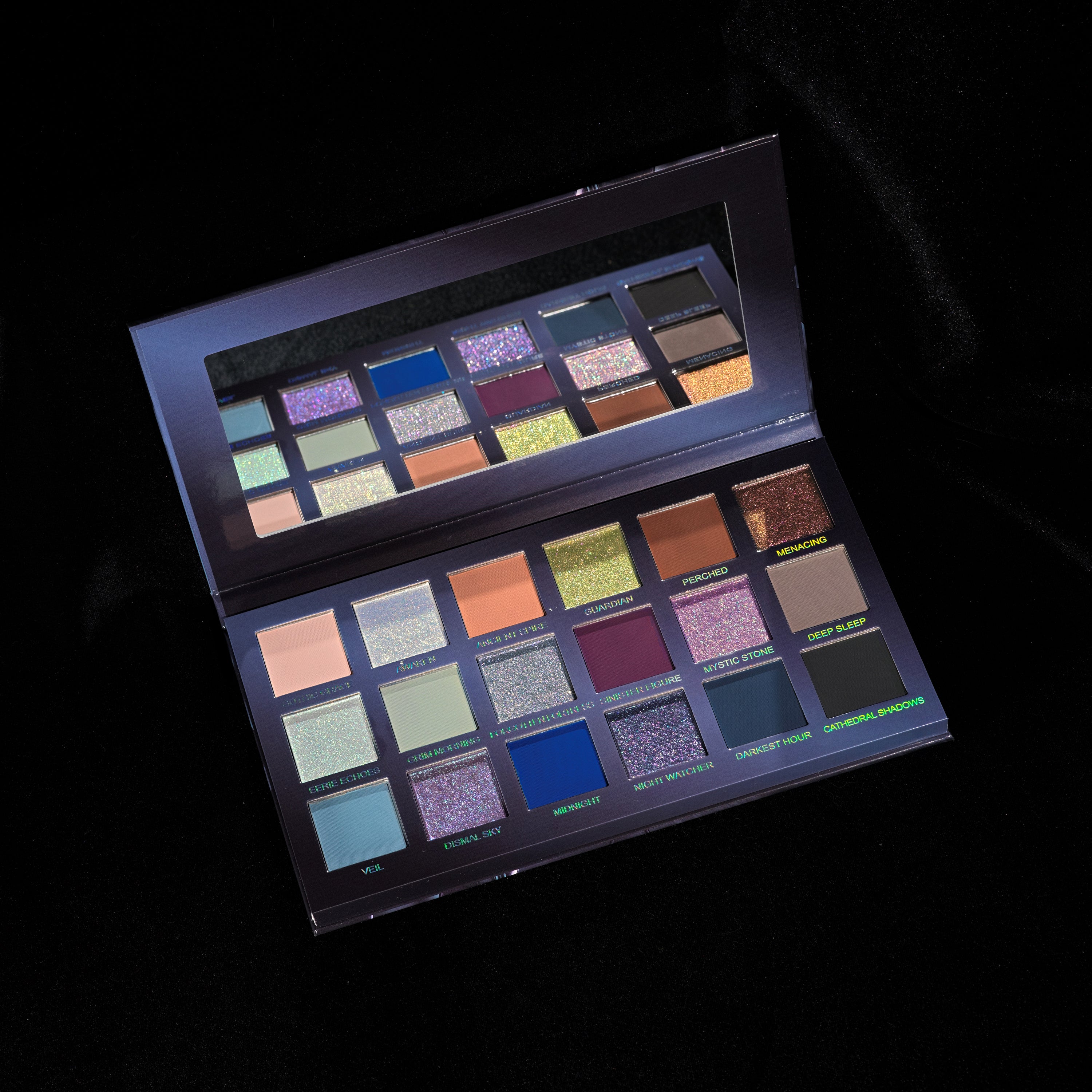 Gargoyle Eyeshadow Palette - 12 Highly Pigmented Matte & Shimmer Shades for Dramatic & Everyday Makeup Looks | Perfect for Halloween, Cosplay & Night Out