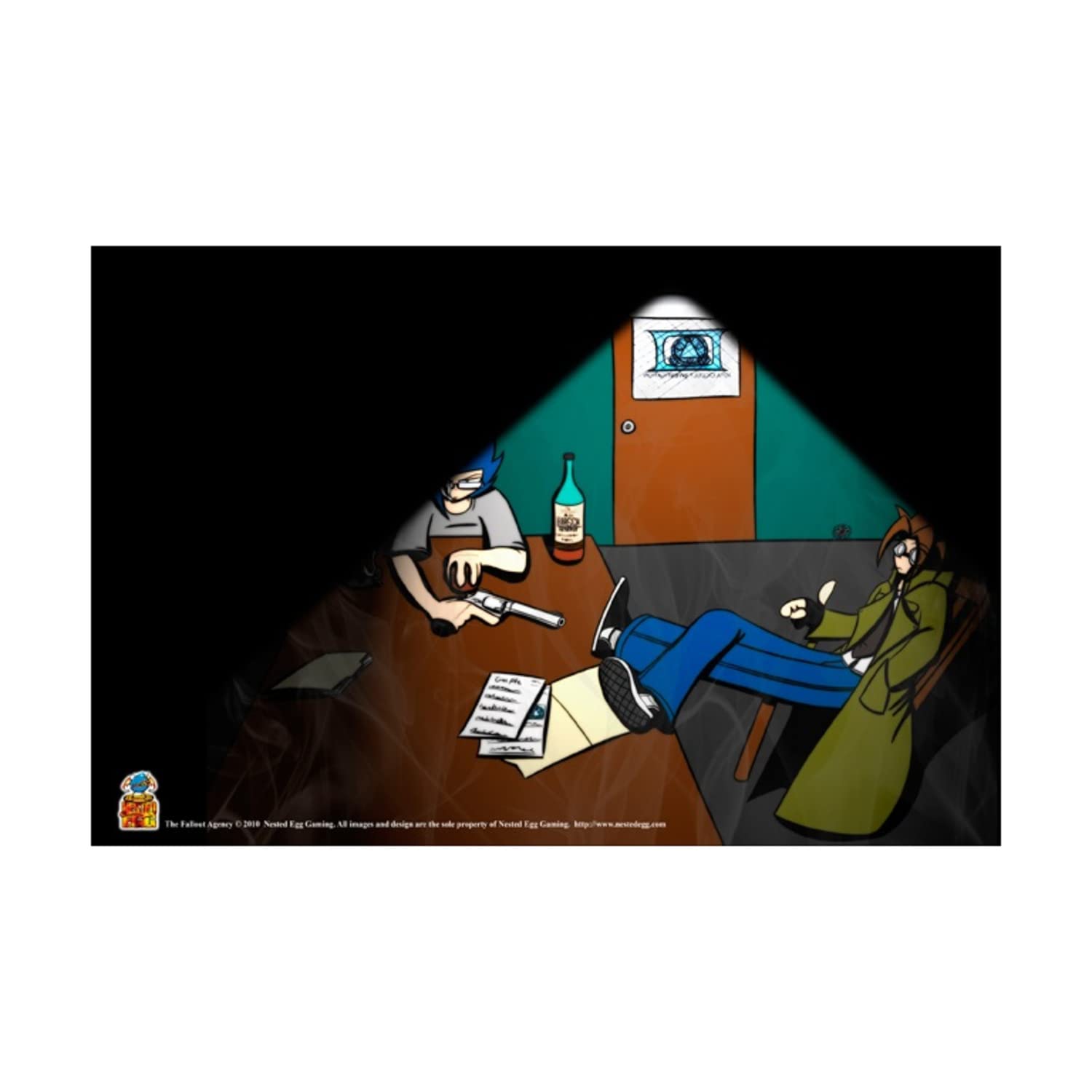 Premium Card Supplies Fallout Agency Play Mat - Durable Gaming Surface for Collectible Card Games, Board Games & Tabletop RPGs - Perfect for Magic: The Gathering, Pokémon & Yu-Gi-Oh! Tournaments