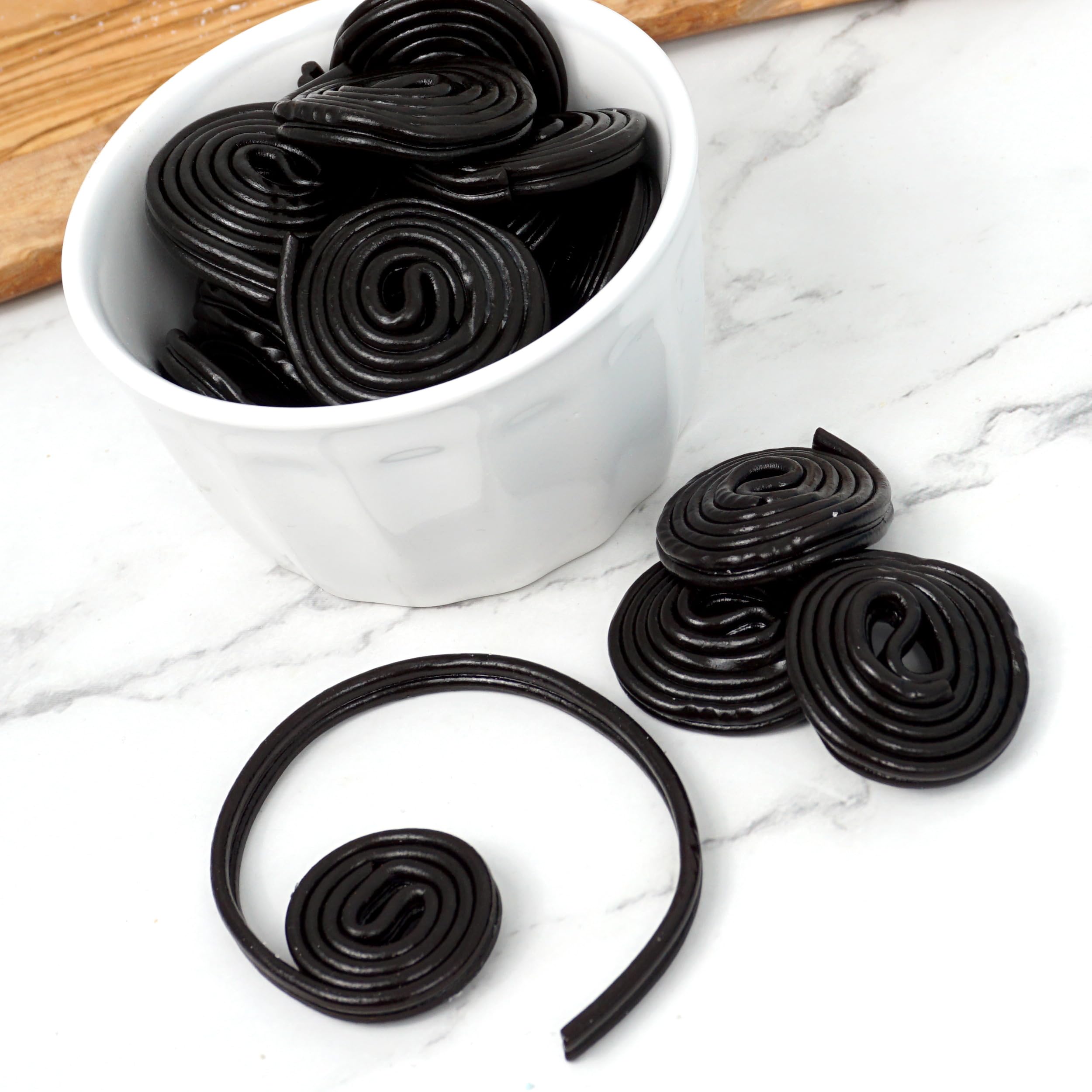Broadway Black Licorice Wheels Candy - 8 Ounce Bag | Classic Soft & Chewy Licorice Candy | Perfect for Movie Nights, Office Snacks & Party Favors