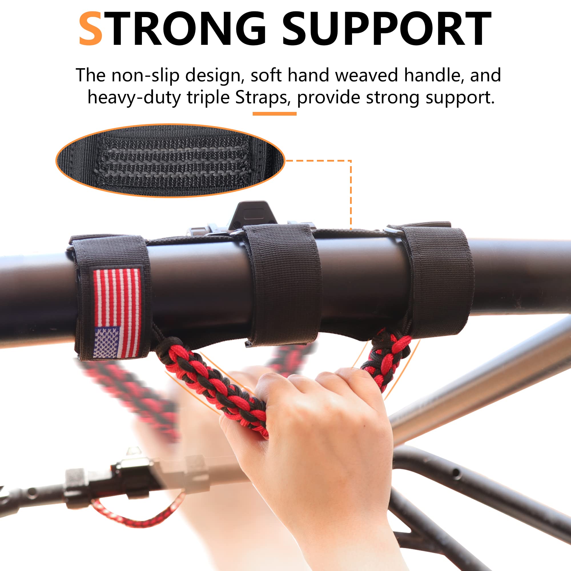 UTV ATV Roll Bar Grab Handles with LED Dome Light - 1.75