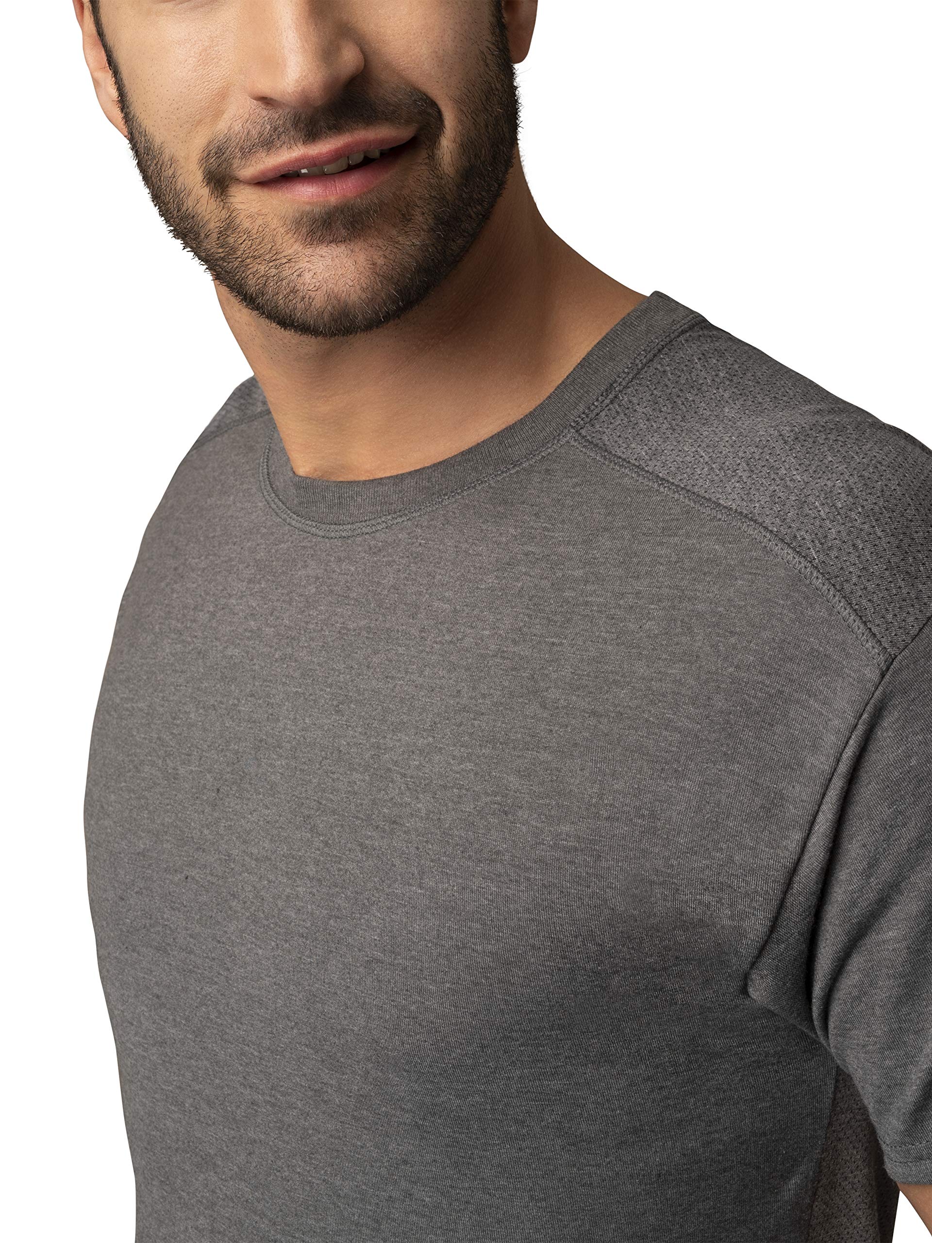 Fruit of the Loom Men's Coolzone Moisture Wicking Crew Neck T-Shirts (2 Pack) - Breathable Cotton Blend for Workouts & Everyday Wear