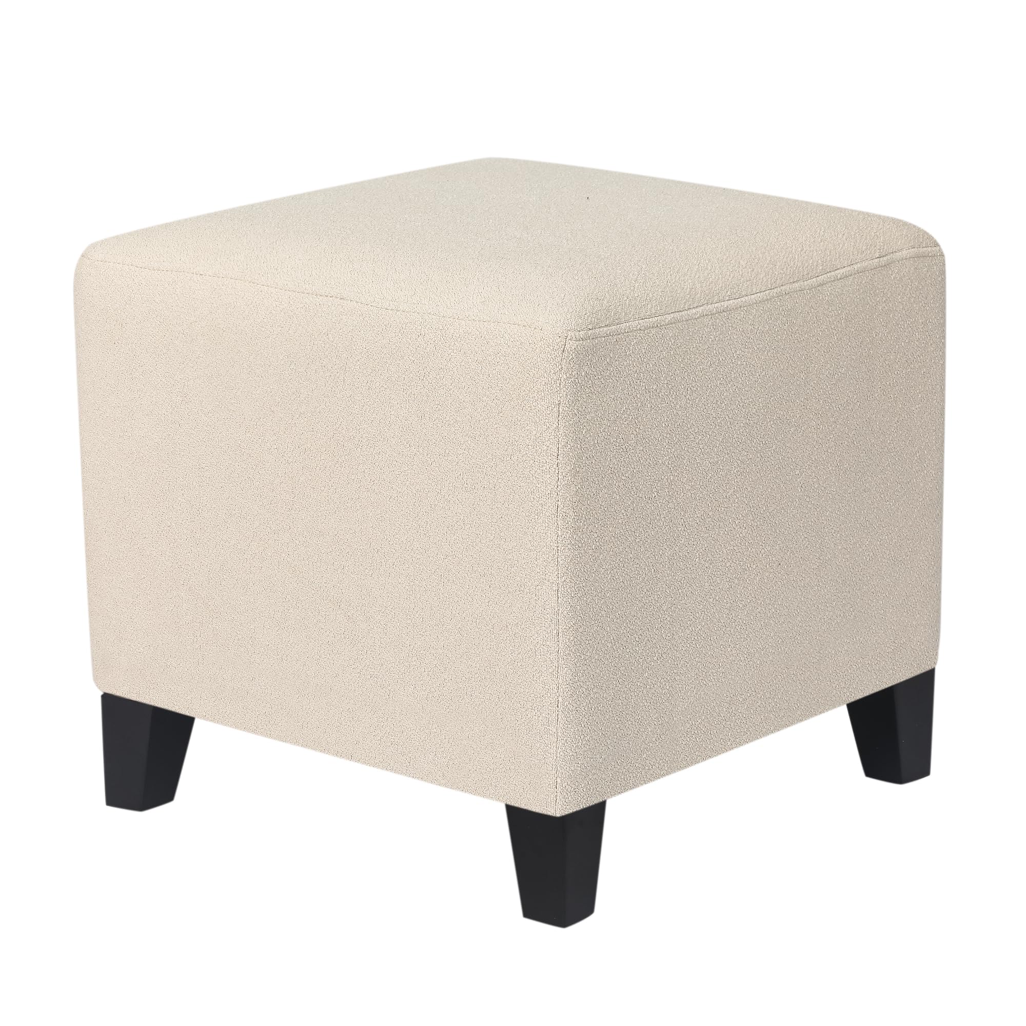 Square Cube Ottoman - 16 Inch Small Footstool with Large Load Capacity, Foot Rest for Living Room, Bedroom & Office - Durable & Stylish Home Decor