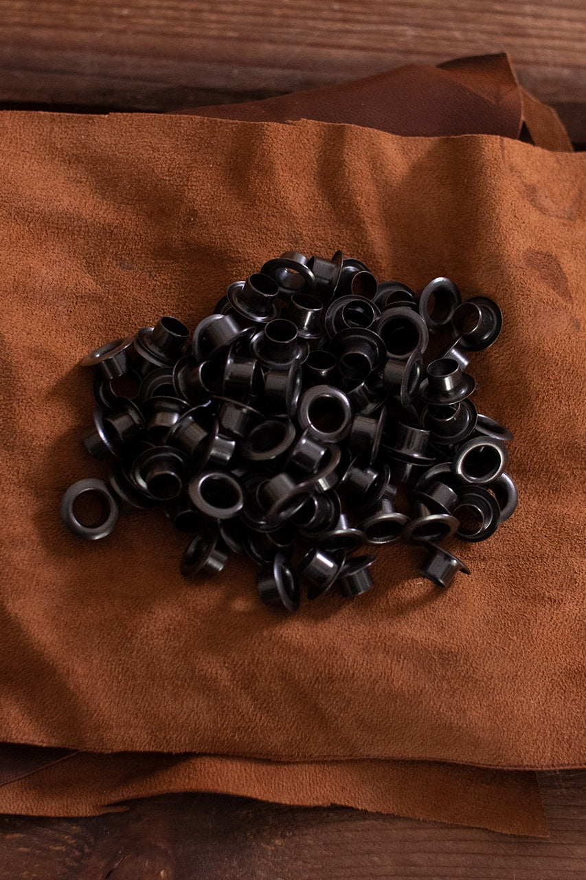 8.0mm Eyelet Shaft with 6.0mm Length and 14.5mm U-Shape - Iron/Anthracite Finish - Perfect for Leather Crafting, Belt Making & DIY Accessories