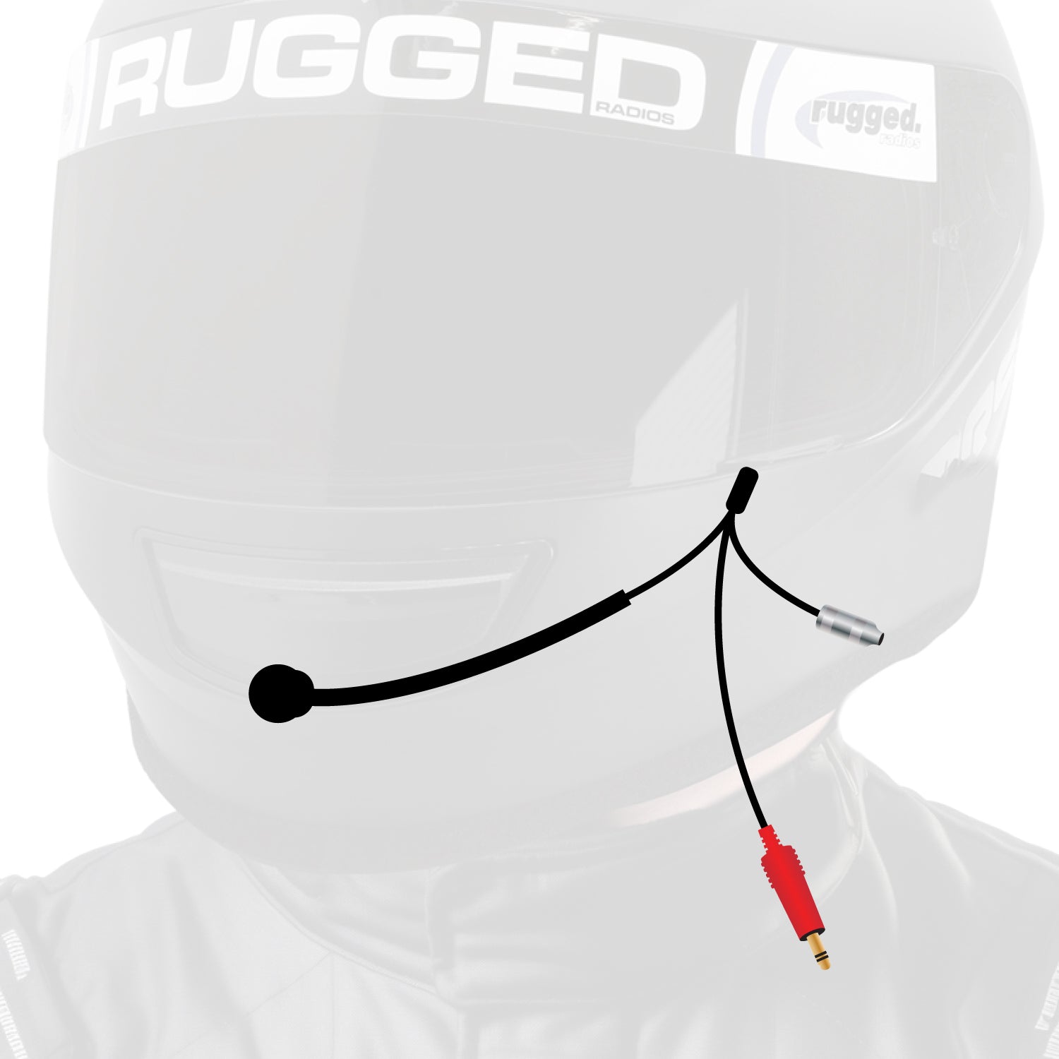 3C NASCAR Wired Straight Cord Helmet Kit with Microphone & 3.5mm Jack - Perfect for Racing, Gaming & Communication Headsets