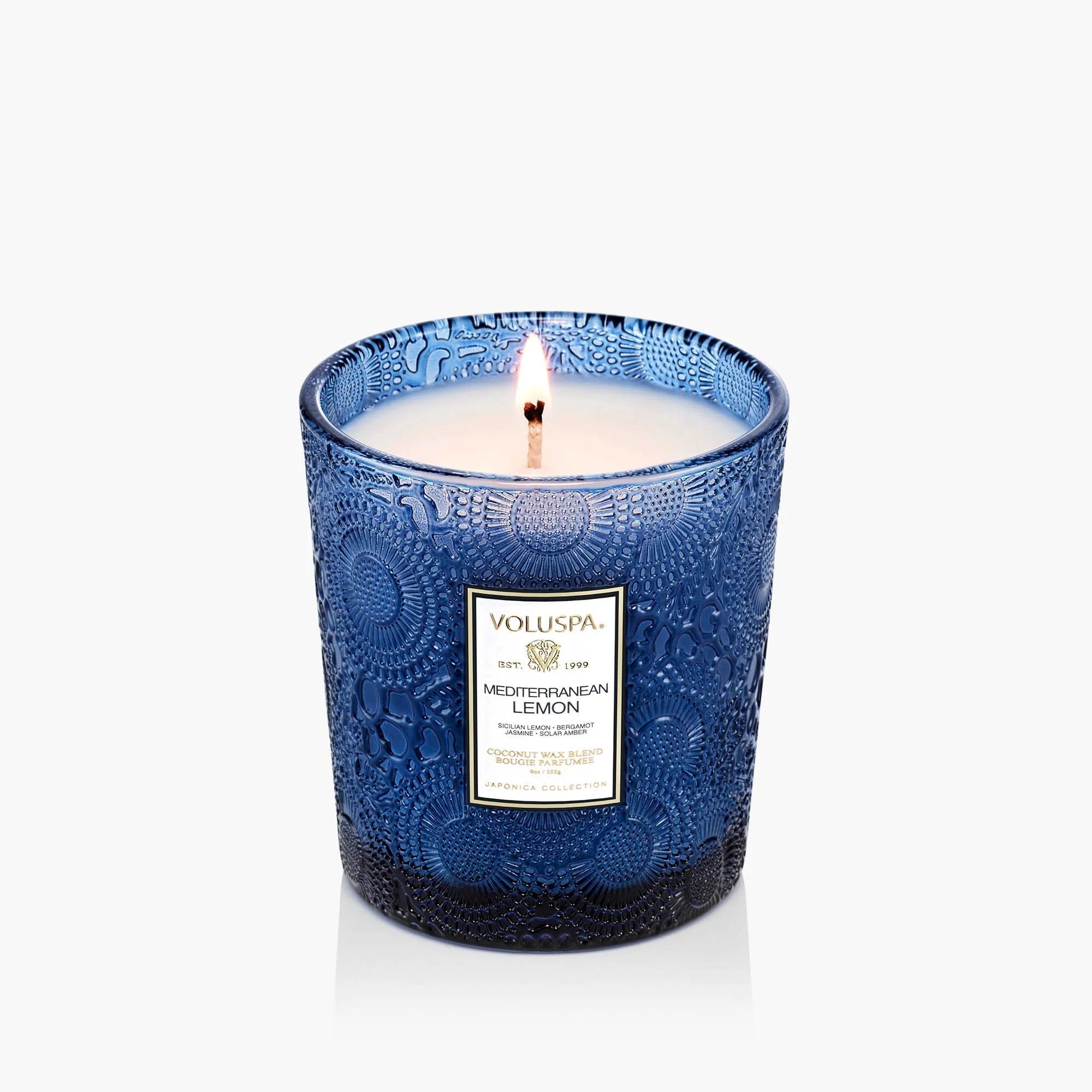 Mediterranean Lemon Classic Candle 9 oz - Natural Soy Wax, Long-Lasting Fragrance for Home, Office & Relaxation - Perfect for Aromatherapy, Gifts & Cozy Ambiance