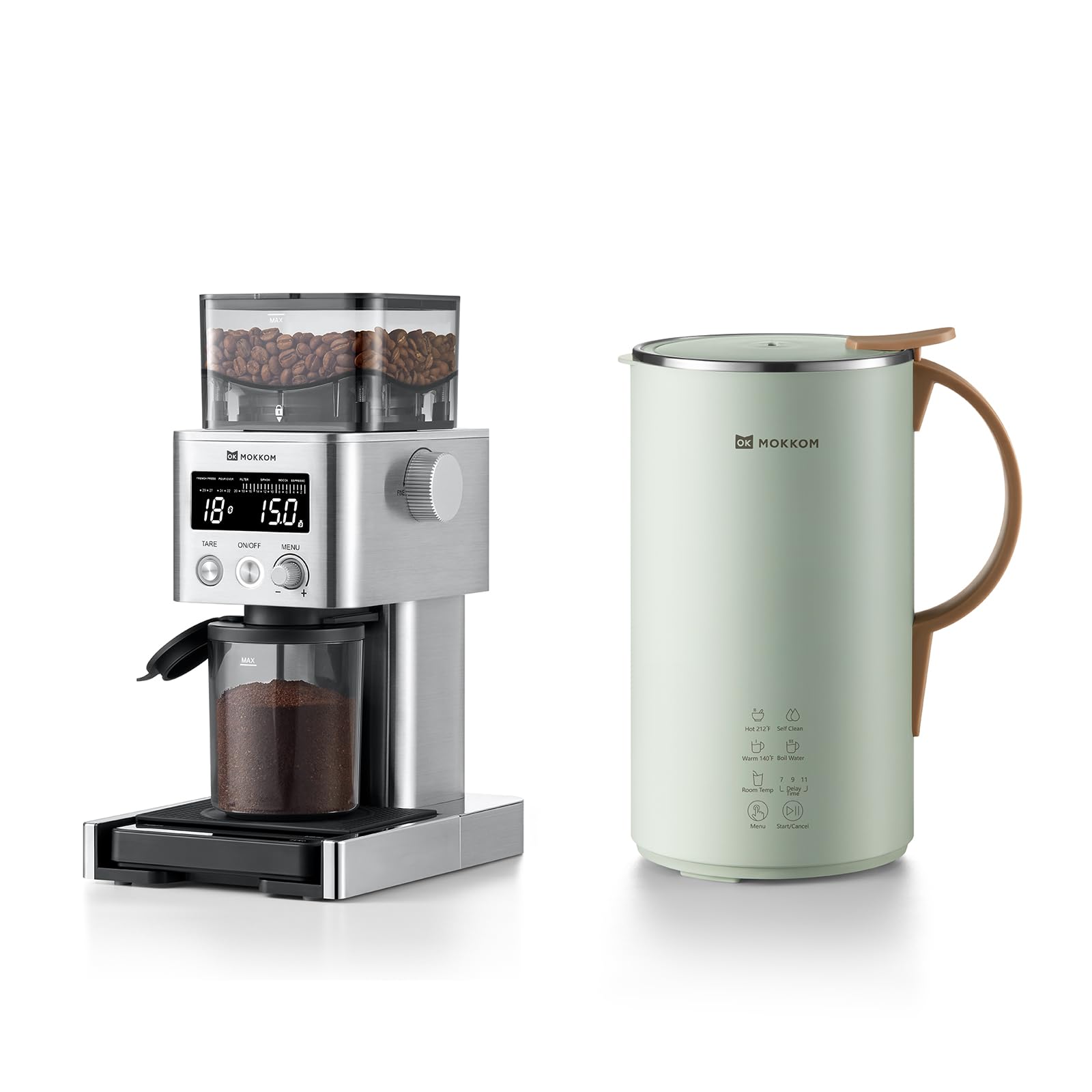 Premium Electric Coffee Grinder with Removable Scale & Conical Burr - 20oz Nut Milk Maker for Almond, Oat, Coconut & Soy - Perfect for Home Baristas & Plant-Based Milk Lovers - Ideal for Kitchen, Office & Coffee Shops