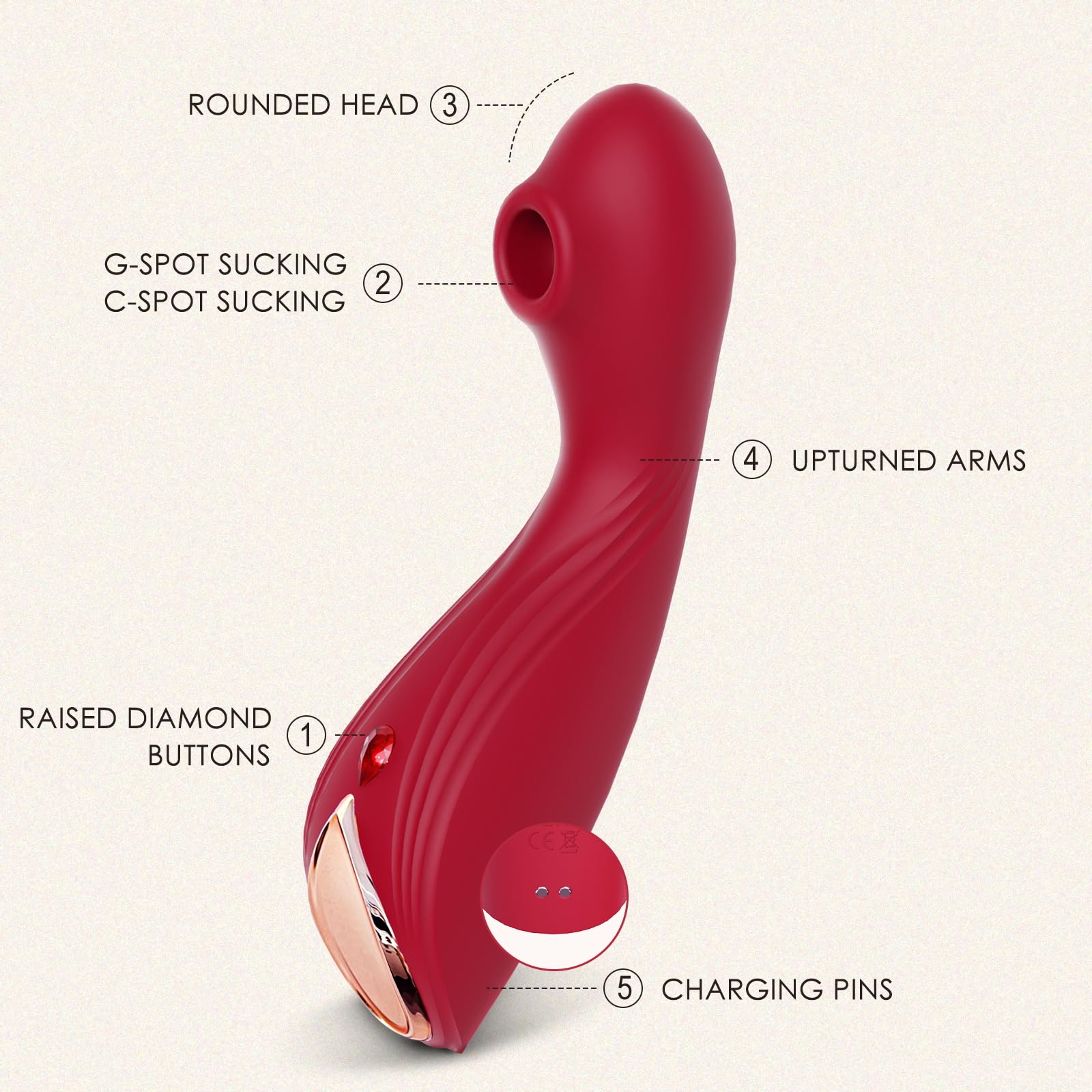 2 in 1 G Spot & Clitoral Vibrator - 9 Powerful Suction Modes for Women & Couples, Rechargeable Adult Sex Toy for Intense Orgasms | Perfect for Solo Play, Foreplay & Spicing Up Relationships